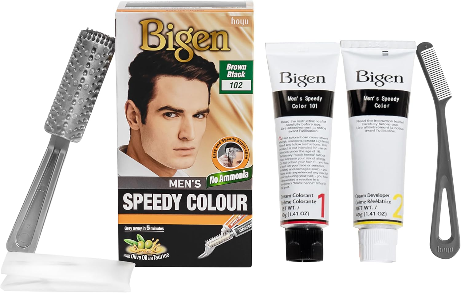 Bigen Men'S Speedy Colour - 102 Brown Black image number 4