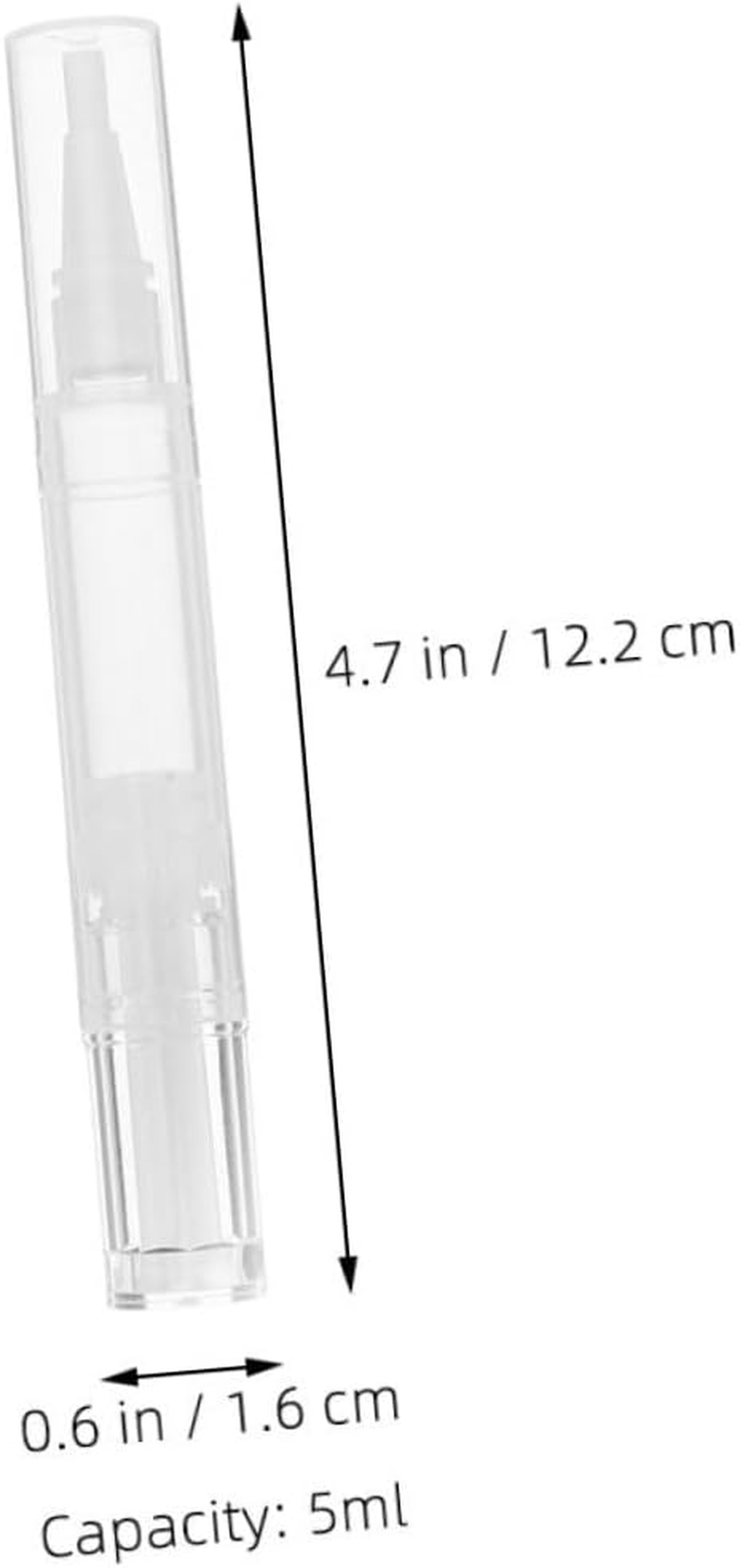 TIDTALEO 5Pcs Refillable Nail Oil Pen Set Brush Tip &ndash; 5Ml Vacuum Twist Applicators for Cuticle Oil Lip Gloss and Face Paint