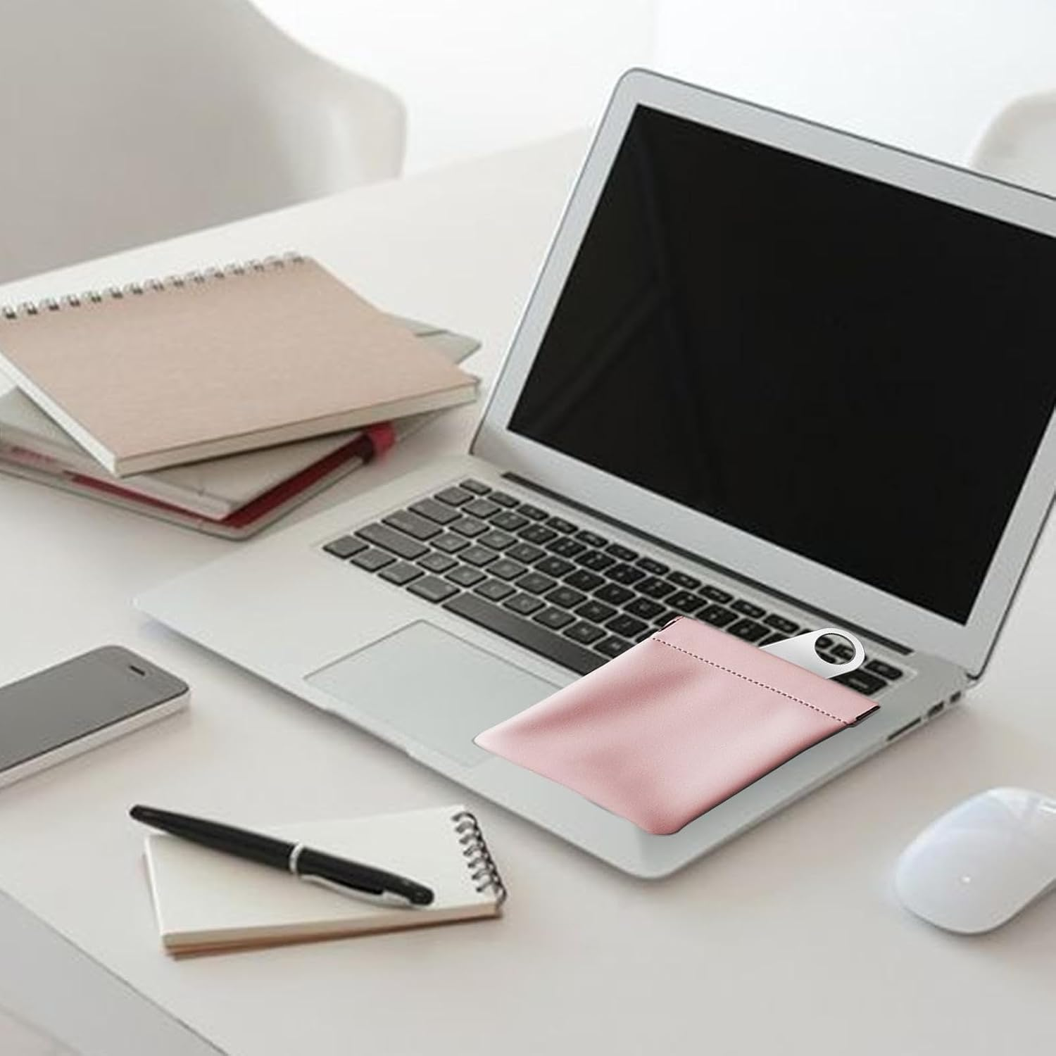 Cileznw Mini Pocket Cosmetic Bag - Portable Cosmetic Pouch for Purse - Small Accessories Storage Bag Organizer Pouch Cosmetics Wireless Earphone Coin Purse, Pink, 小さい image number 2