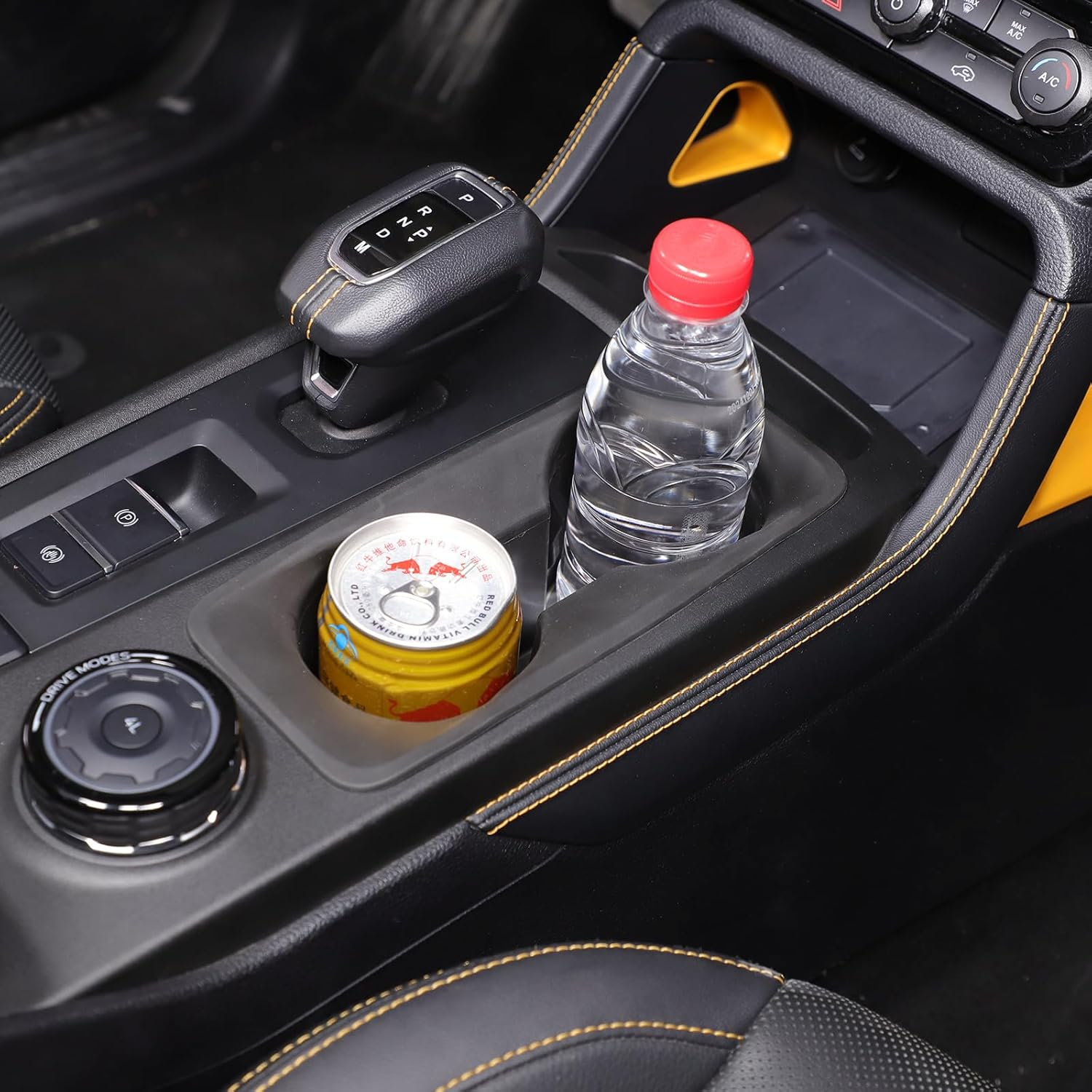 Yinaniutos Cup Holder Insert Compatible with Ford Ranger 2023-2025 Accessories | TPE Center Console Cup Drink Liner | 1PC Set image number 5