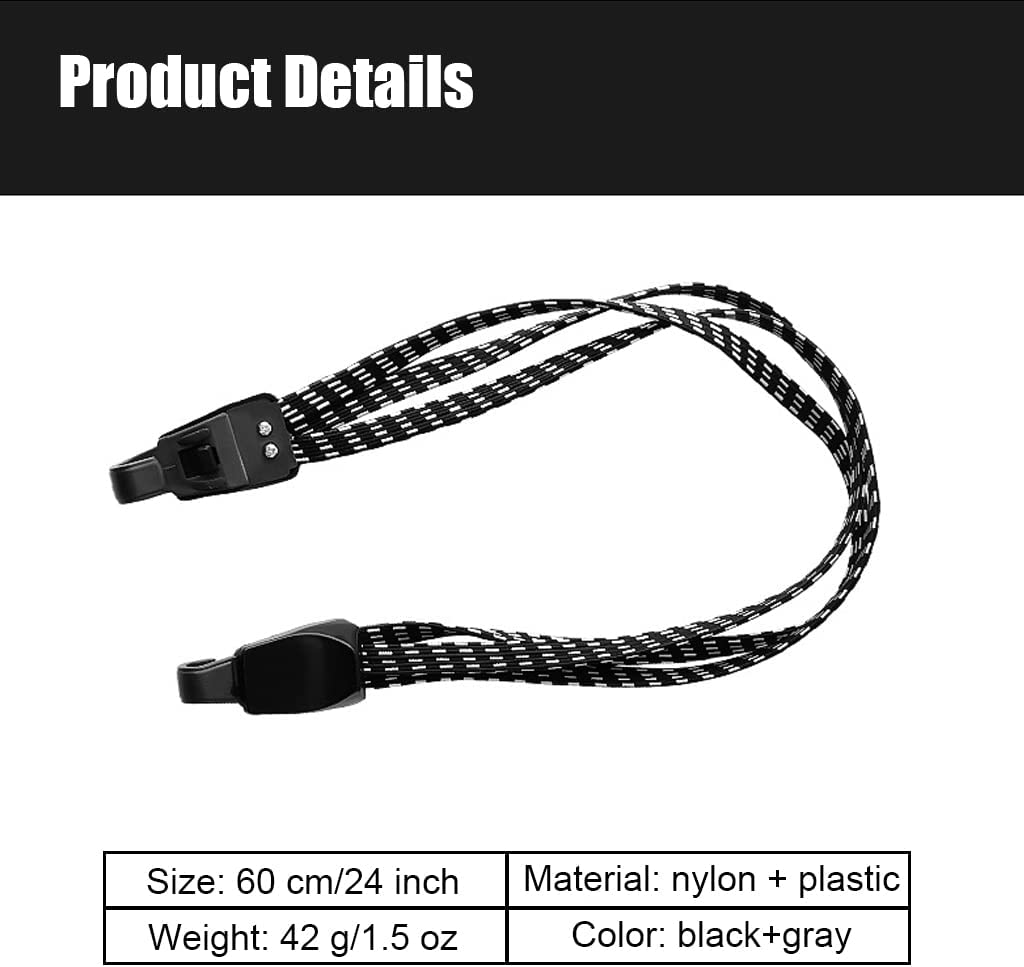 3 in 1 Bicycle Elastic Hooks Rope Bicycle Bungee Cords Elastic with 2 Hoods, Pack of 2 image number 2