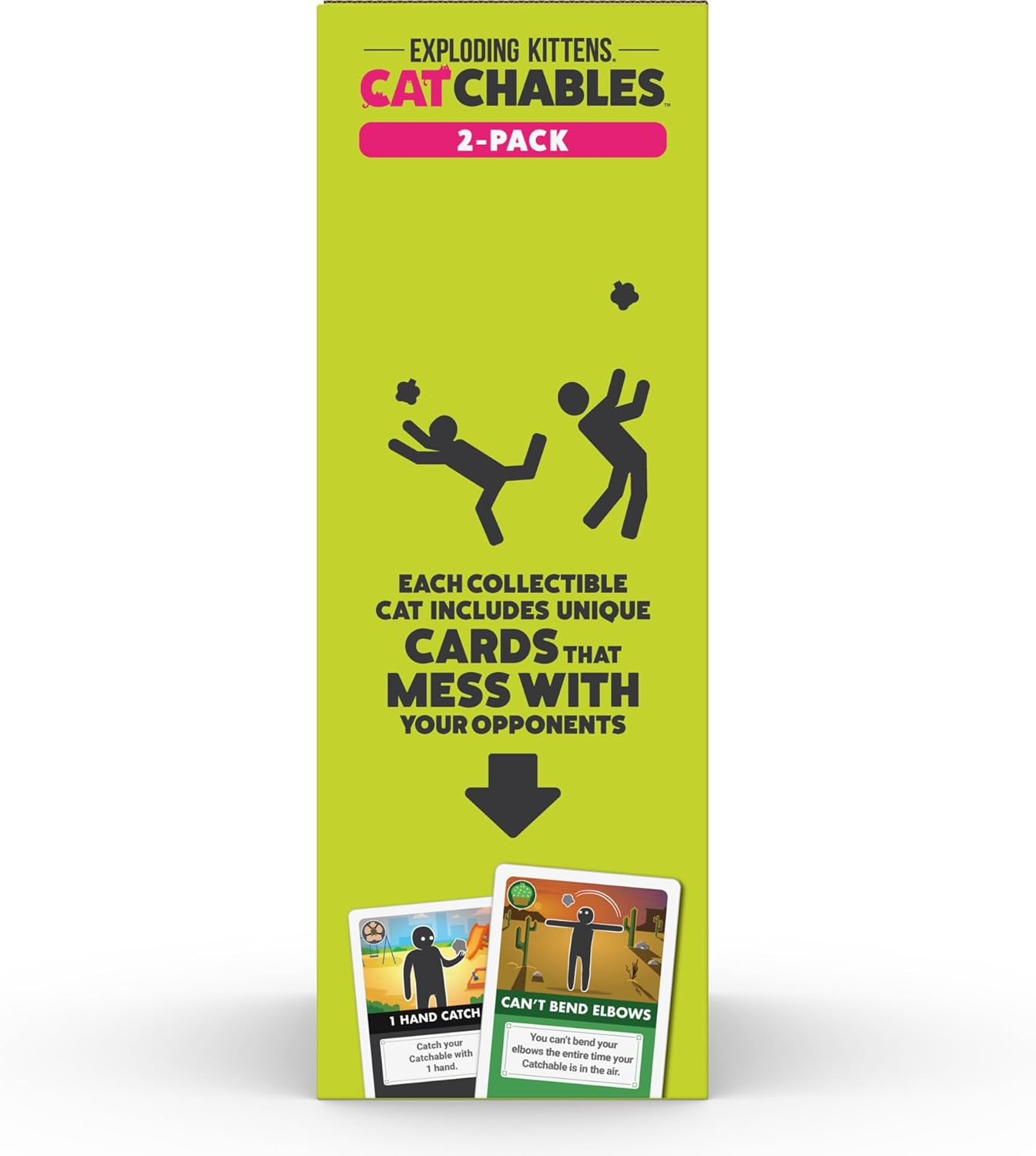 Exploding Kittens Catchables Cat Wearing a Cat and Catcus Toss and Catch Game (Pack of 2)