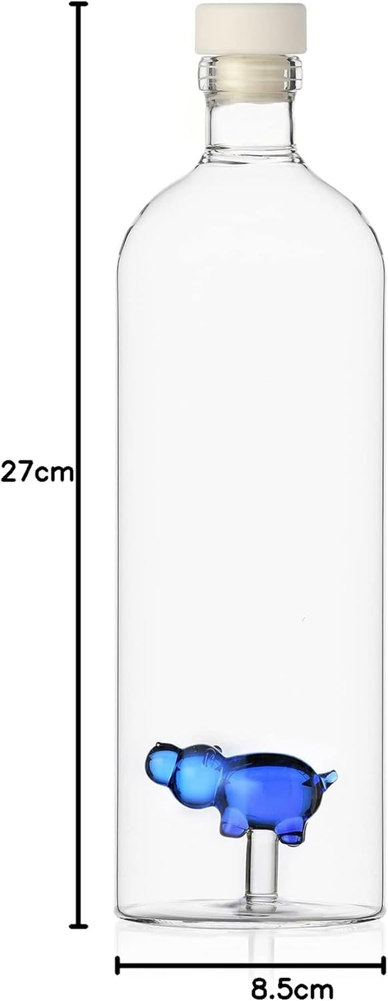 Ichendorf Milano Animal Farm Collection Borosilicate Glass Hippo Bottle
