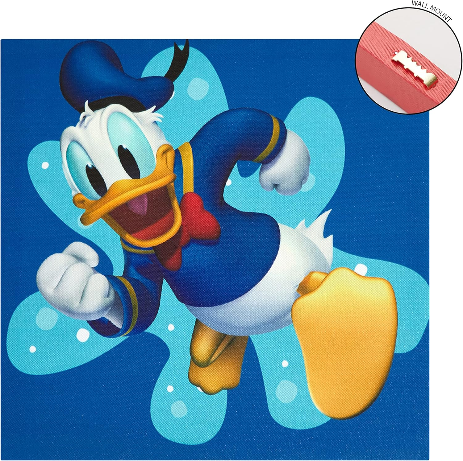 Idea Nuova Disney Mickey Mouse 4 Pack Canvas LED Wall Art Set,Childrens Wall Hanging D&eacute;cor,Each Piece 11"X11" image number 4