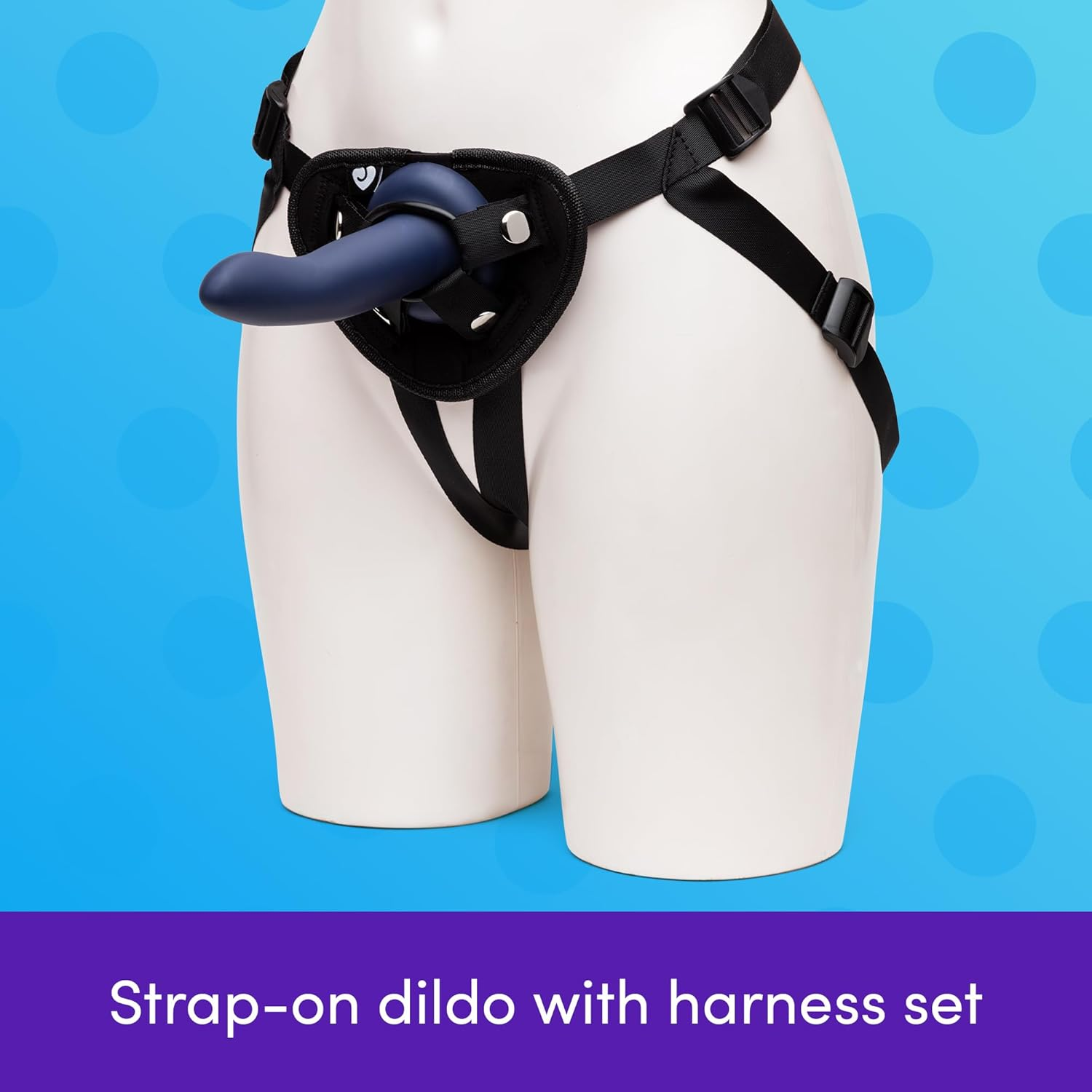Lovehoney Strap on Dildo & Harness Kit | 6 Inch Liquid Silicone Dildo for Pegging & G Spot Stimulation | Adjustable Harness with 3 O-Rings | Prostate Massager Adult Sex Toy for Couples, Men & Lesbians image number 2