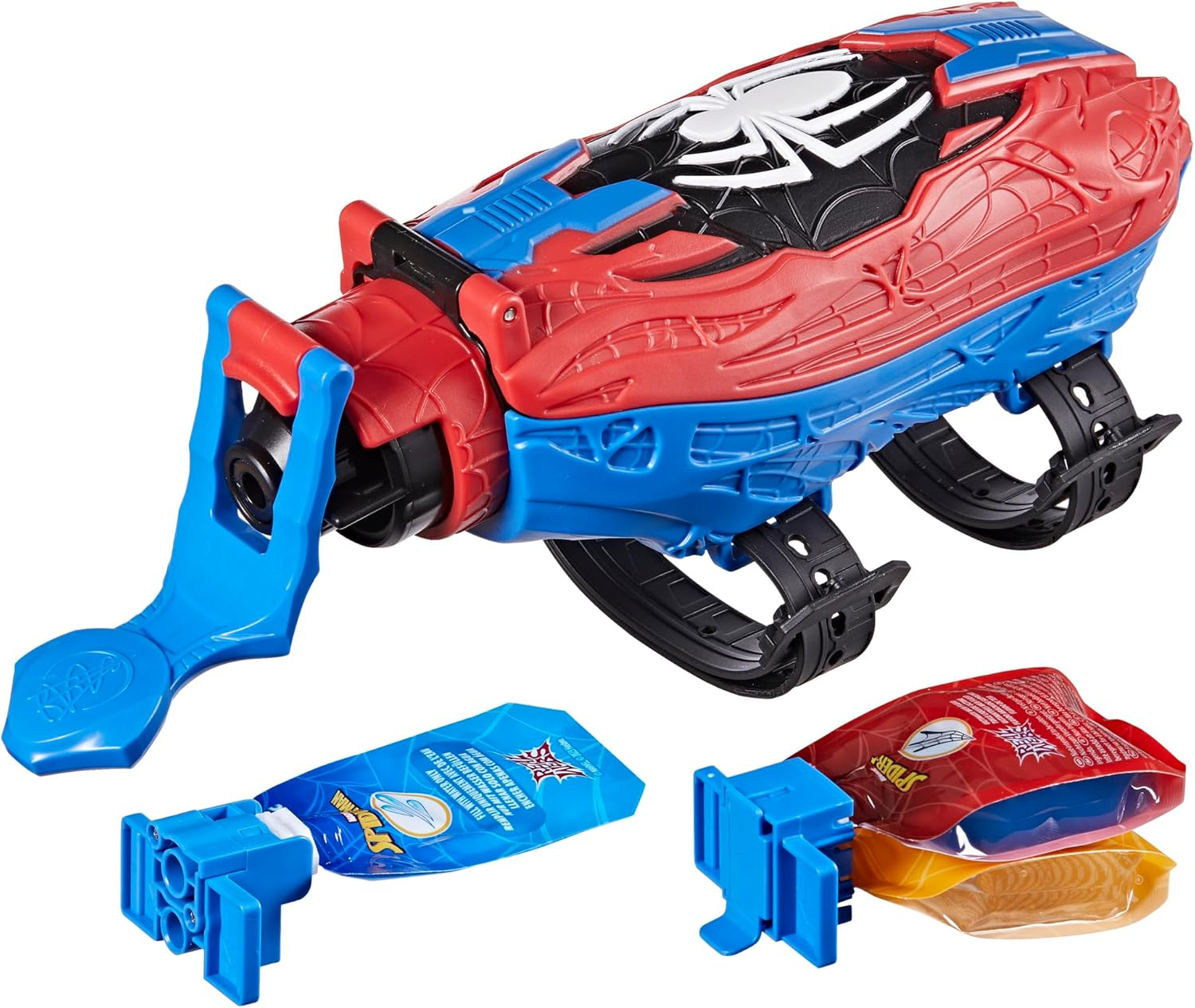 Marvel Spider-Man Real Webs Ultimate Web Blaster, 2-In-1 Blaster, Spider-Man Costume, Spider-Man Christmas Gift Toys for Kids 5 and Up
