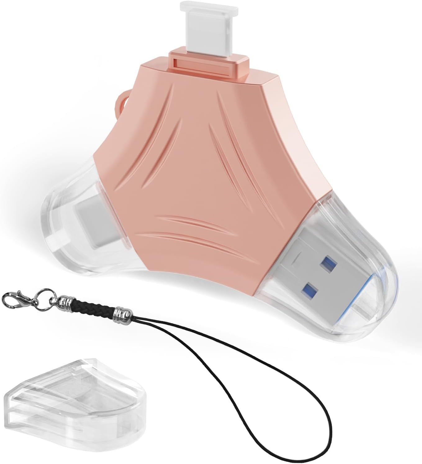 USB 3.0 Flash Drive for Phone 512Gb:3In1 External Memory Photo Keeper Storage Stick for Picture/Video/Data Saver/Backup High Speed Thumb/Jump/Hard Drive for Ipad/Android/Pc -Silver