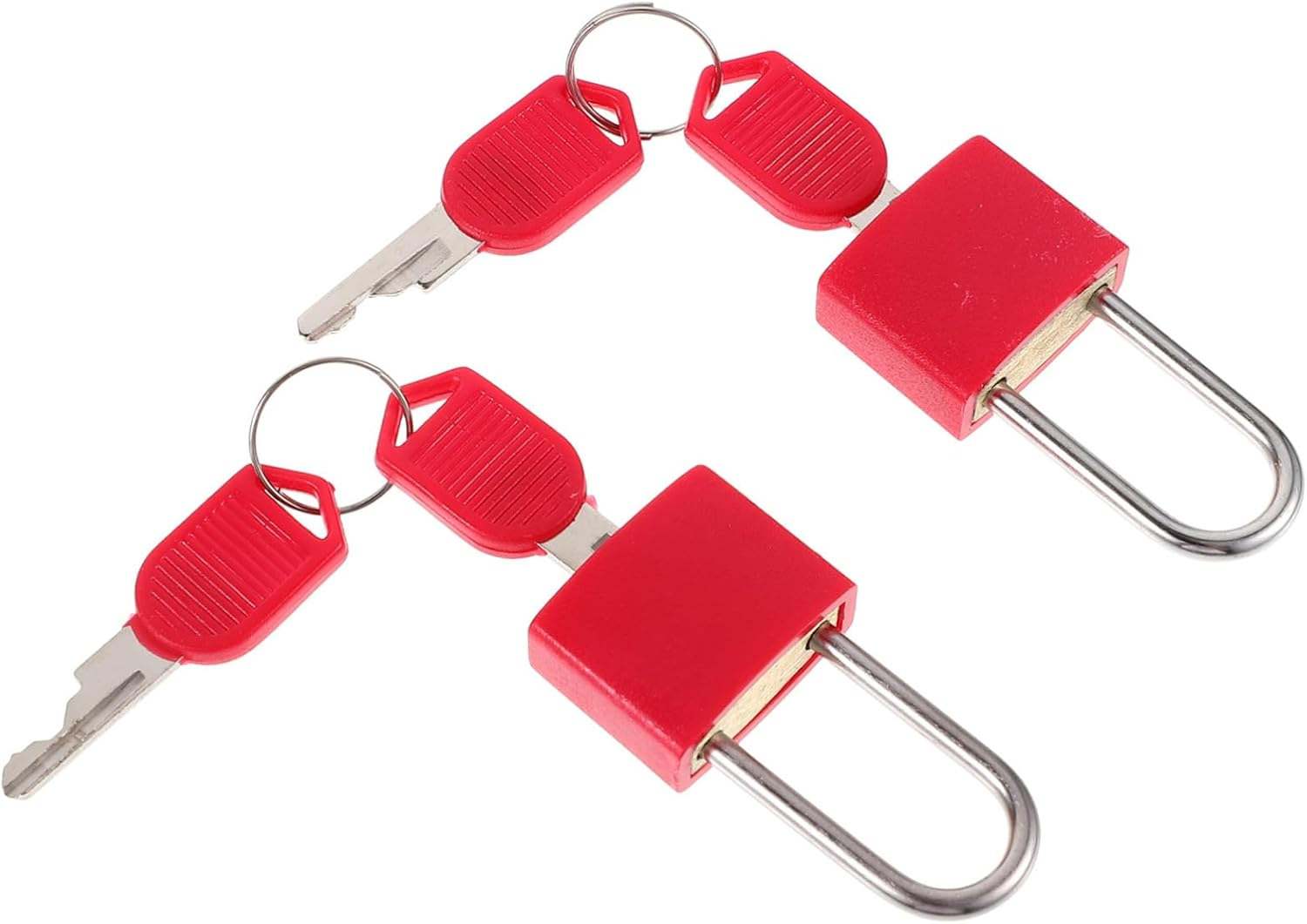 HOMSFOU 2Sets Mini Locks Keys Small Padlock for Luggage Backpack Diary Padlock Lock Key image number 4