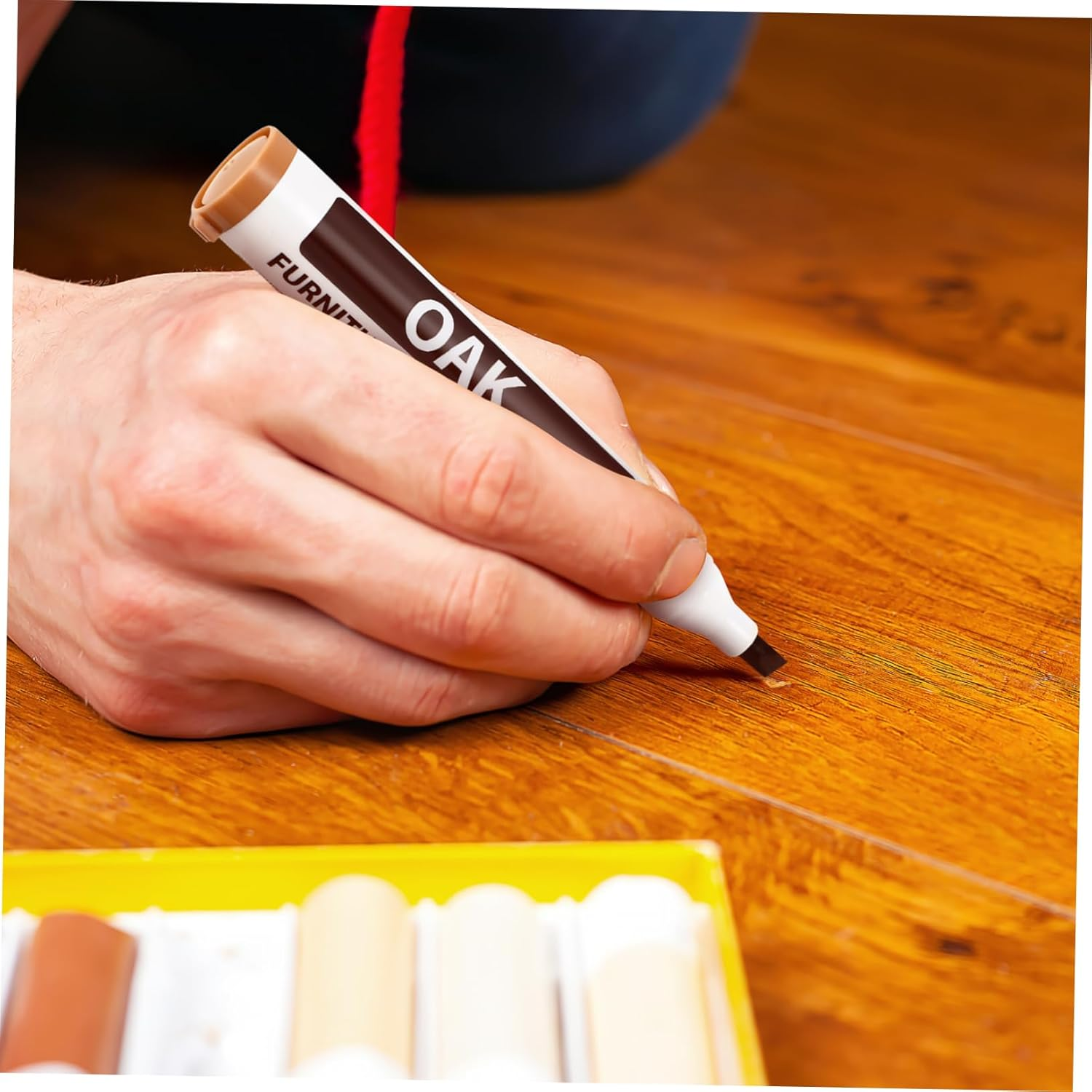 Anneome 6Pcs Wooden Furniture Touch up Markers Repair Pen Scratch Concealing Tools for Living Tables Desks image number 6