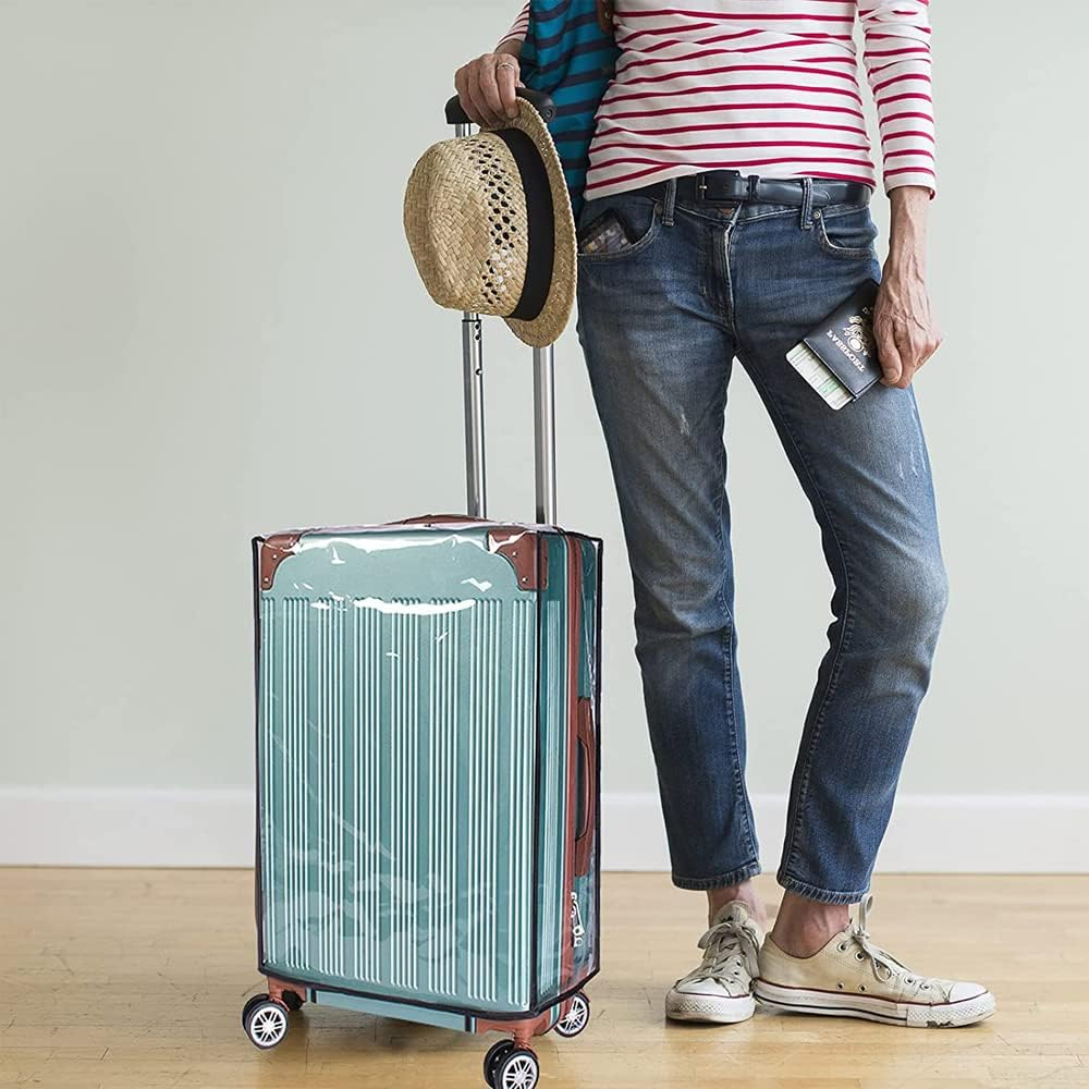 20" PVC Travel Luggage Suitcase Case Cover Waterproof Luggage Protective Cover image number 6