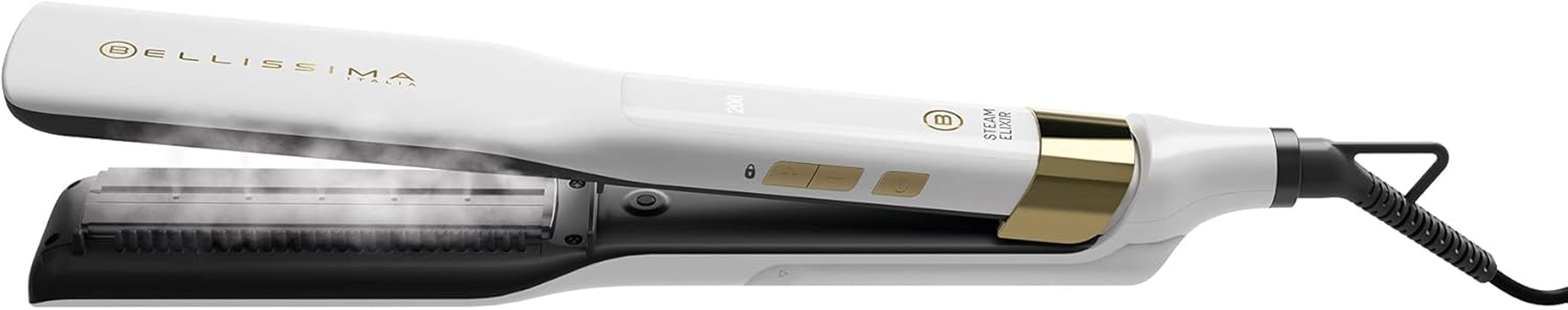 Bellissima Imetec Steam Elixir, Steam Straightener, Smooth Hair in One Paste without Damage, Ceramic Coating and Argan Oil, Quick Heating, 4 Temperature, Heat Resistant Mat image number 6