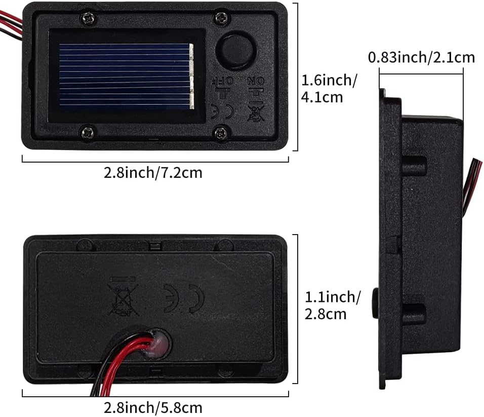 Battery Box, Solar Lantern Light Replacement Parts Top for Outdoor Hanging Lanterns Container Home Solar Lamp Hanging Lantern Led Accessories DIY Garden Decor (2PCS) image number 3