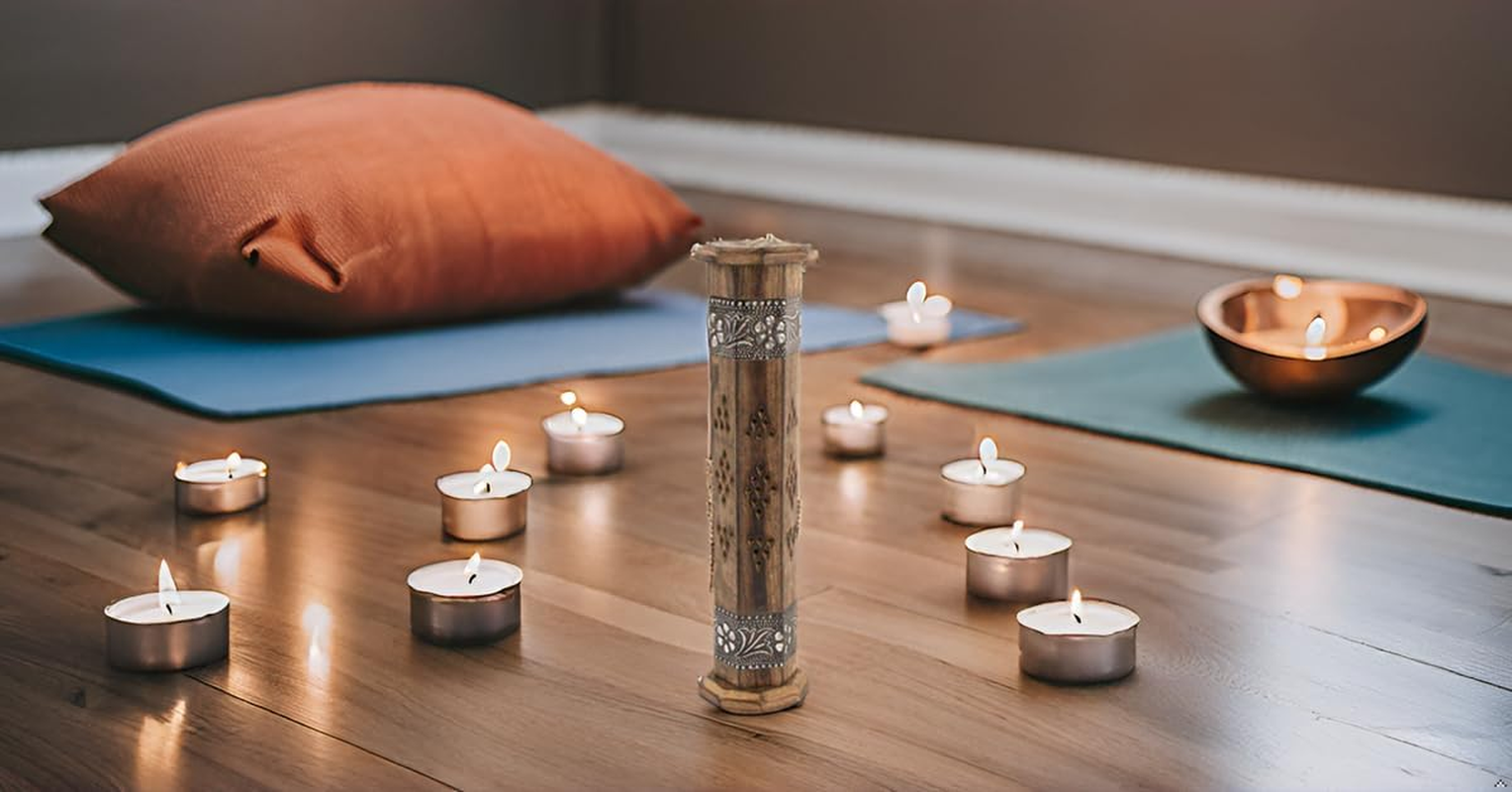 Wooden Incense Stick & Cone Burner Holder Tower Large Organic Eco Friendly Ash Catcher Agarbatti Holder Rustic Style Hand Carved for Meditation Yoga Aromatherapy Home Fragrance Products image number 6