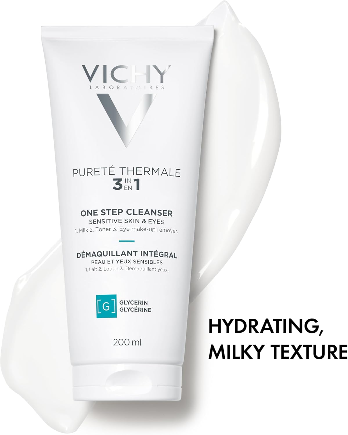 Vichy Purete Thermale 3-In-1 One Step Milk Cleanser, 200Ml