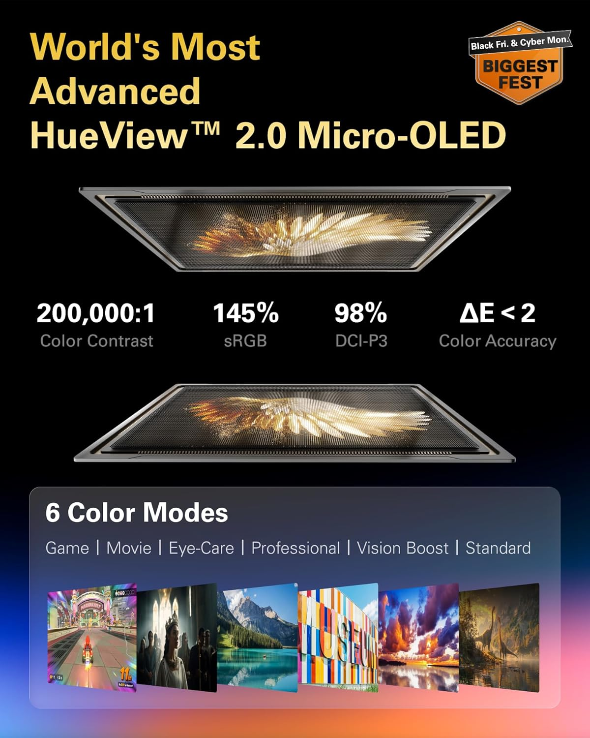 [New] Rayneo Air 3S Pro AR/XR Glasses - 201'' 1200 Nits 120Hz Hueview 2.0 Video Display Smart Gaming Glasses for Iphone 17,16,15/Android/Mac/Switch 2/Ps5/Steamdeck - Next-Gen Personal Theater image number 1