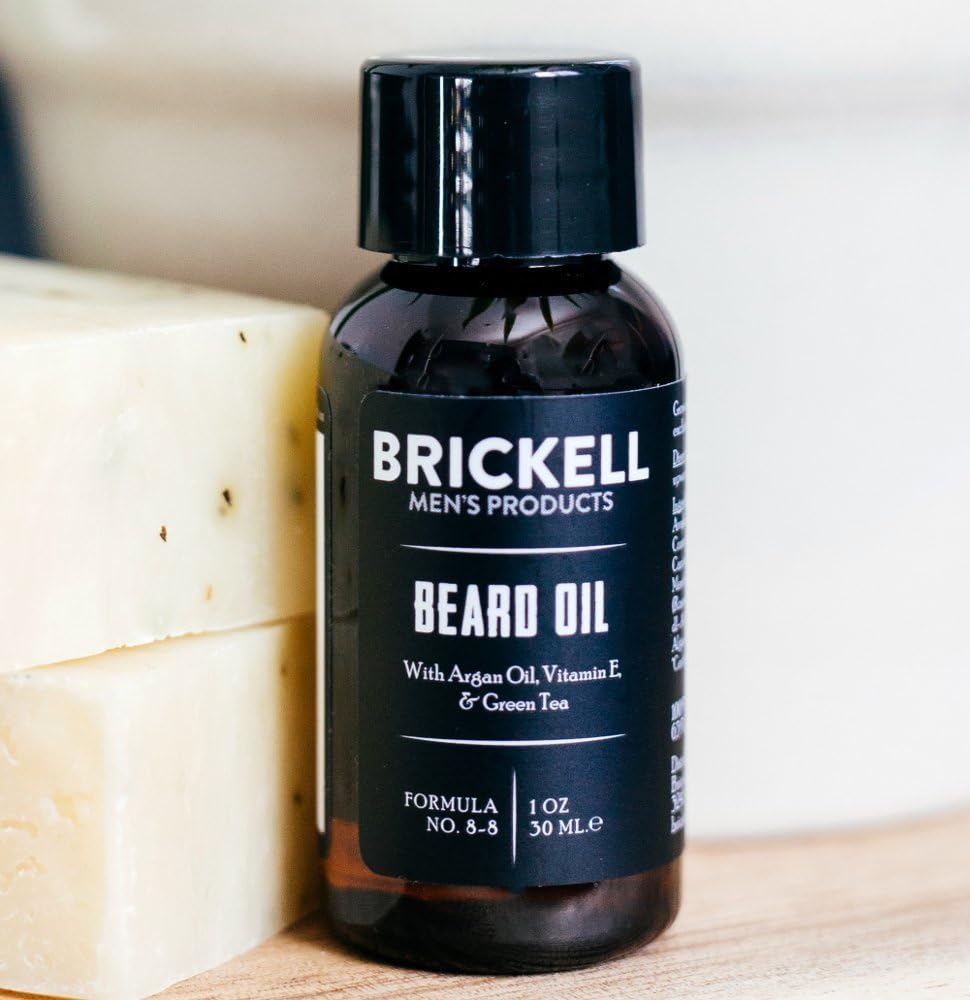 Brickell Men'S Beard Oil for Men, Natural and Organic Argan and Jojoba Oil to Strengthen and Soften Hair, 1 Ounce, Scented image number 3
