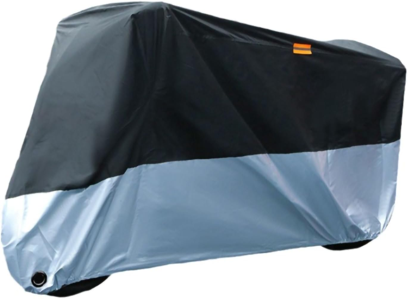 Motorcycle Cover - Waterproof & Sunproof, Durable Protection for Yamaha, Harley, Honda, Suzuki - Fits up to 63" (160 Cm), Black Silver, Size S image number 3