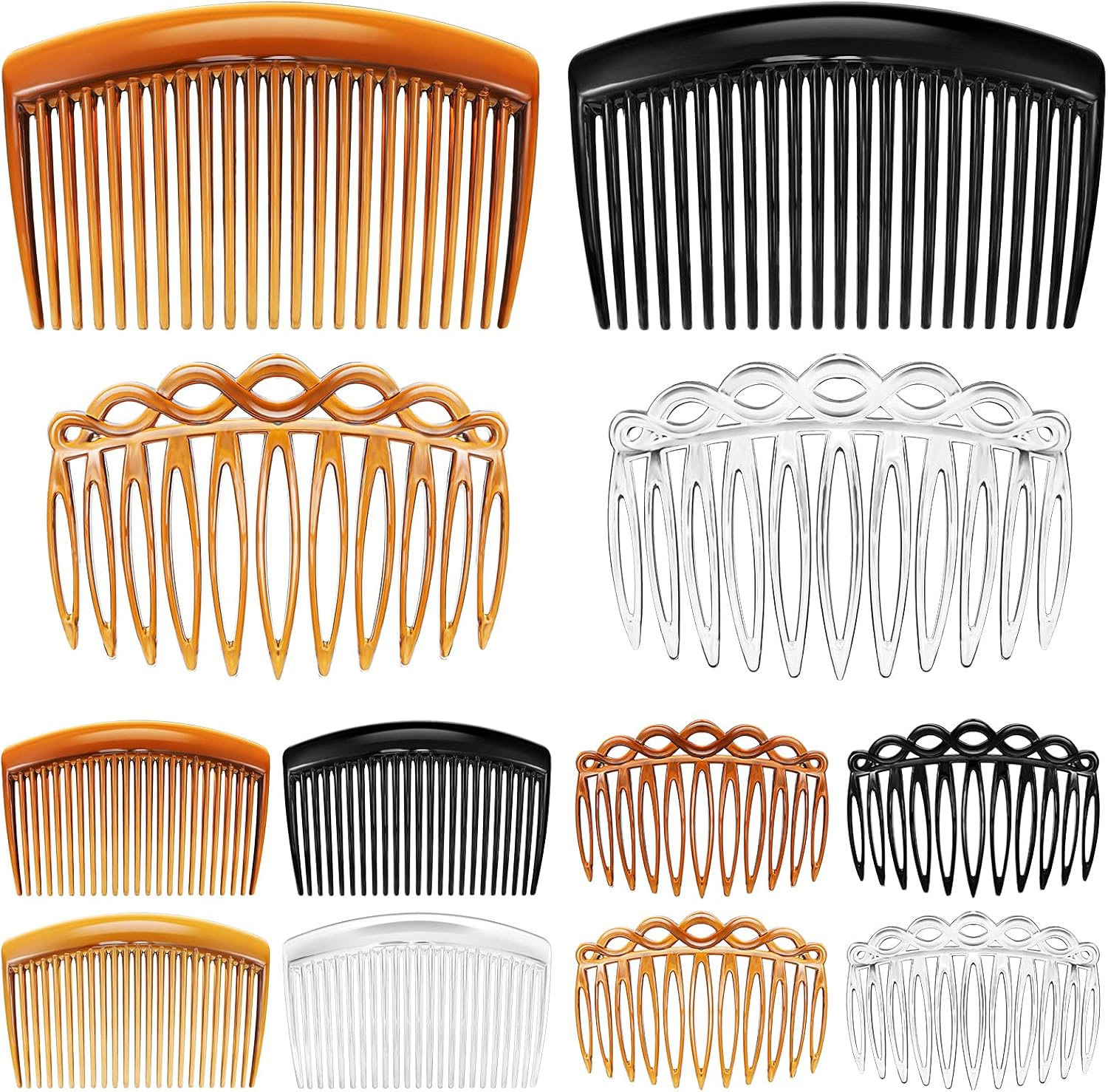 (9 Teeth Side, 11 Teeth Side, 23 Teeth Side) - 24 Pieces French Hair Side Combs Set Plastic Twist Comb Hair Clip Combs Accessories for Girls Women (9 Teeth Side, 11 Teeth Side, 23 Teeth Side) image number 5