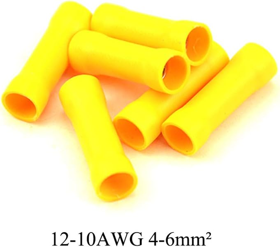 WMYCONGCONG 400 PCS Insulated Straight Wire Butt Splice Terminals Electrical Crimp Connector Assortment Kit image number 6