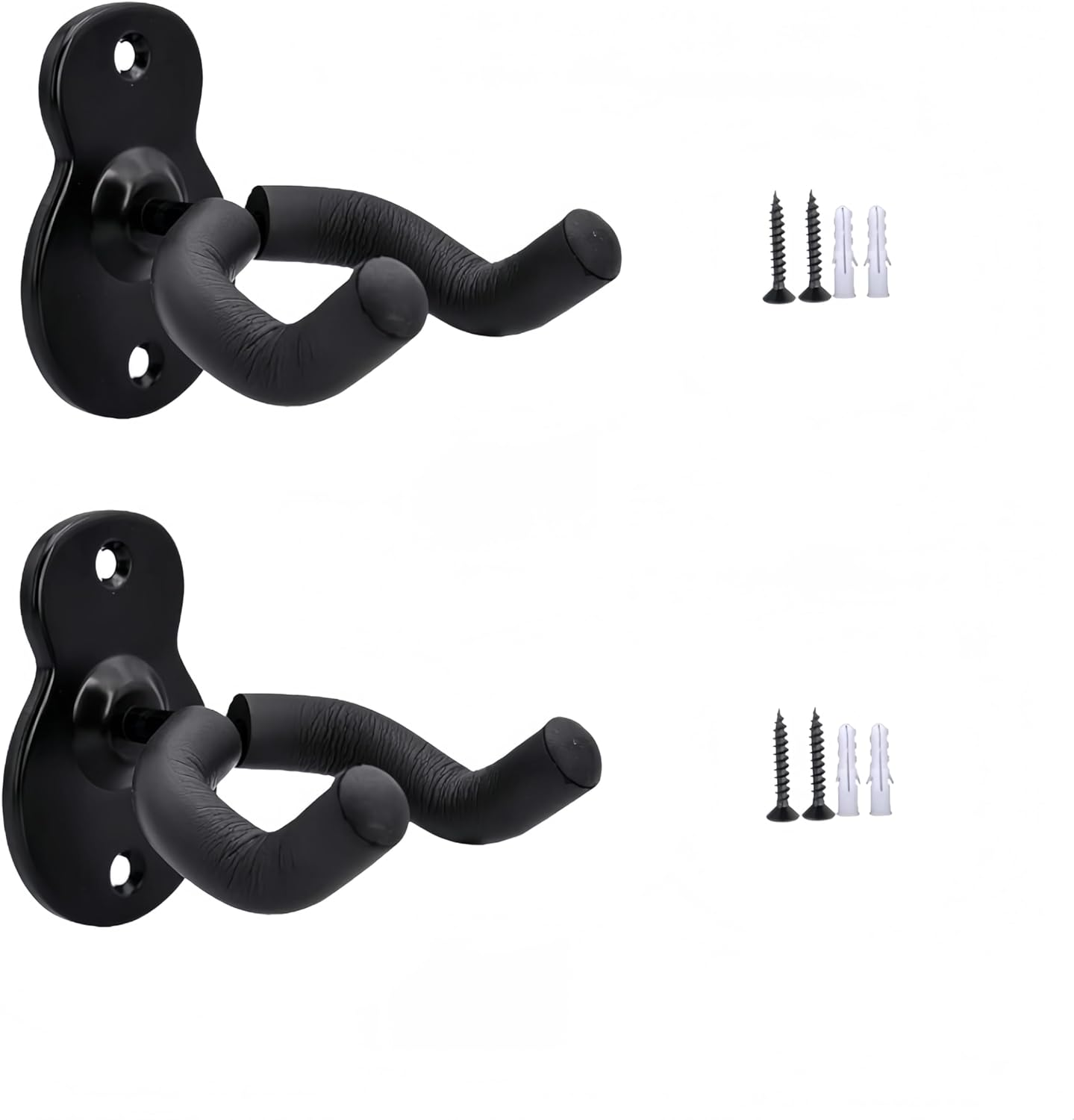 Guitar Wall Mount,2 Pack Guitar Wall Mount Wall Hanger,Guitar Hangers Hooks,Bracket Holders for Acoustic and Electric Guitars Bass Banjo Mandolin image number 5