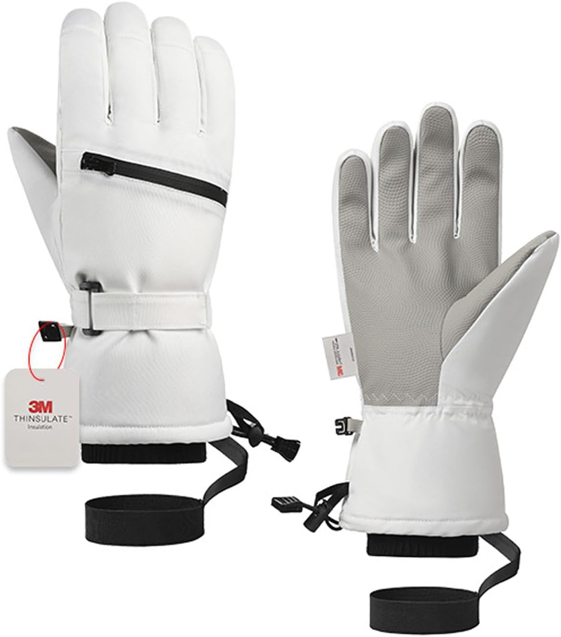 ZANZER Pro Ski Gloves, 3M Thinsulate Insulated Double-Layer Waterproof, Touchscreen Snow Gloves for Skiing, Winter Cycling