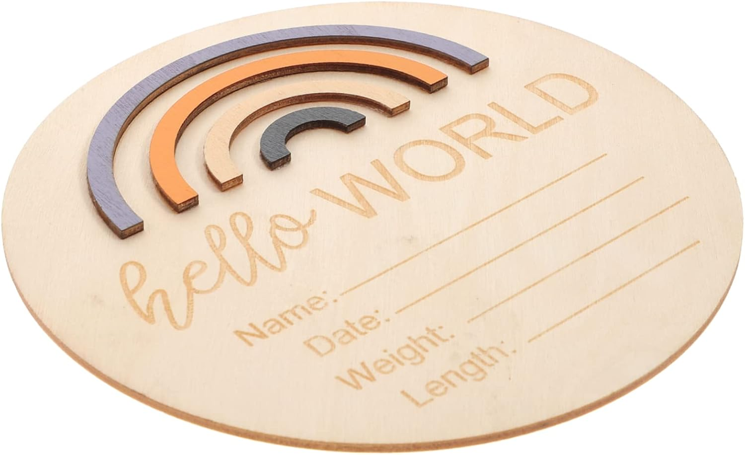 Wooden Monthly Milestone Cards for Newborns Birth Announcement Sign Name Nursery Decoration for Girl image number 5