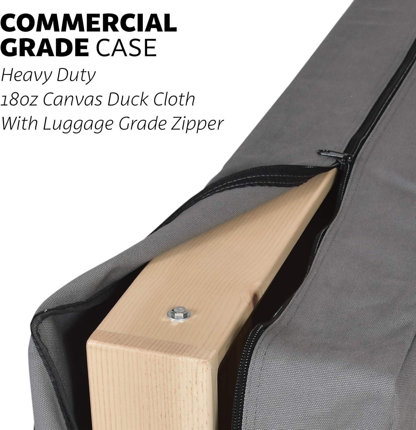 Gosports 4 X 2 Ft Canvas Cornhole Carrying Case - Choose Navy Blue, Gray, or Natural - PRO Grade