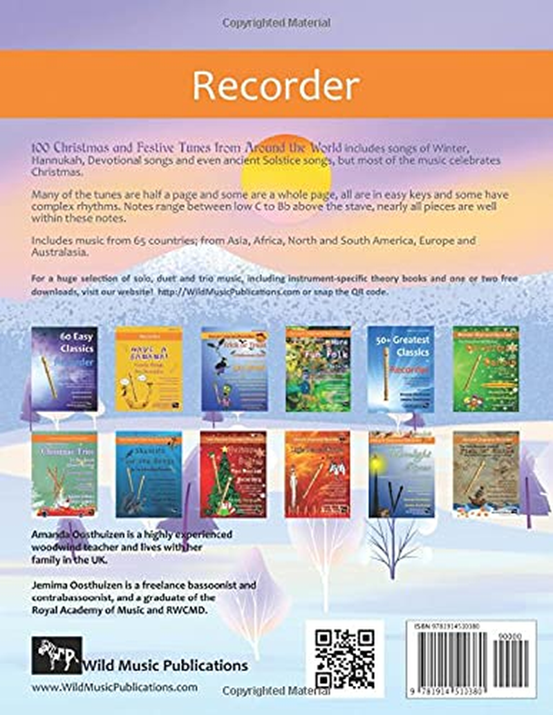 100 Christmas and Festive Tunes from around the World for Descant Recorder: Exciting Traditional Melodies from 65 Countries Arranged for Beginner and Intermediate Descant (Soprano) Recorder Players image number 1