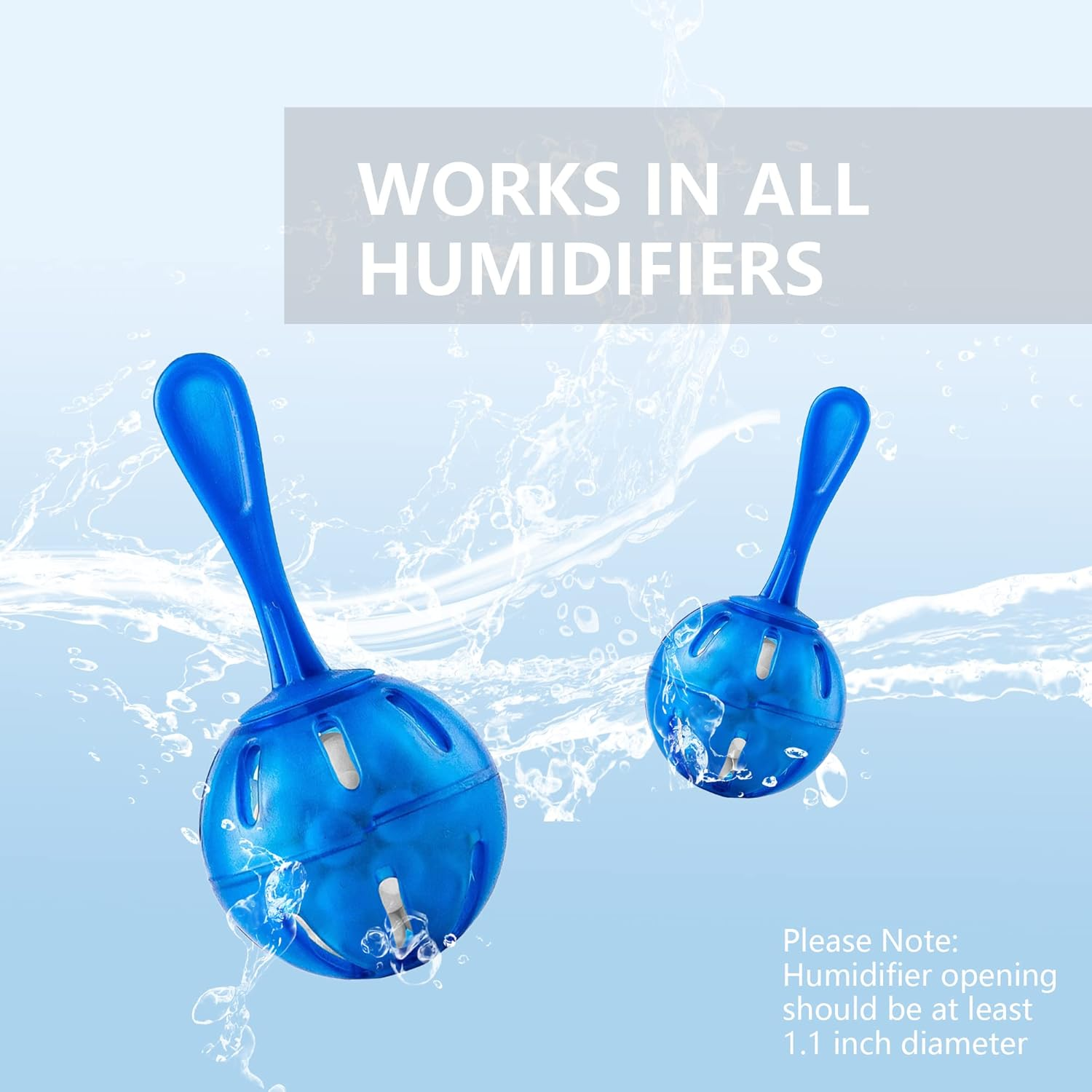 WANGCL 10 Pcs Humidifier Cleaning Ball for Demineralization, Works in All Humidifiers and Aquariums, Cleans Water, Eliminates White Dust and Odor image number 4