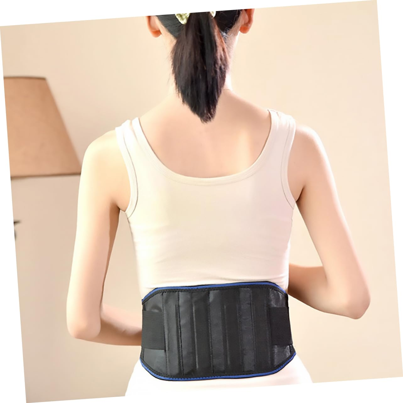 Self-Heating Waistband High Elasticity Instant Back Pain Relief Warm Fitness Belt image number 2