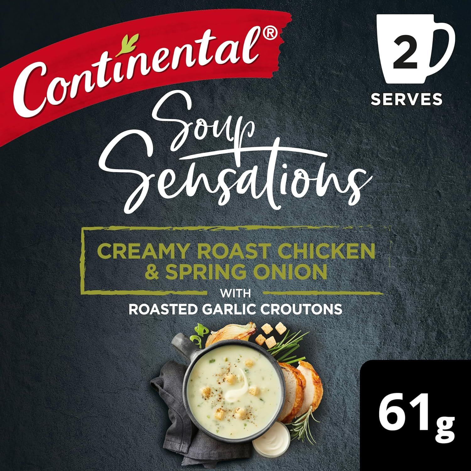 Continental Creamy Roast Chicken & Spring Onion with Roasted Garlic Croutons Soup Sensations 61 G image number 4