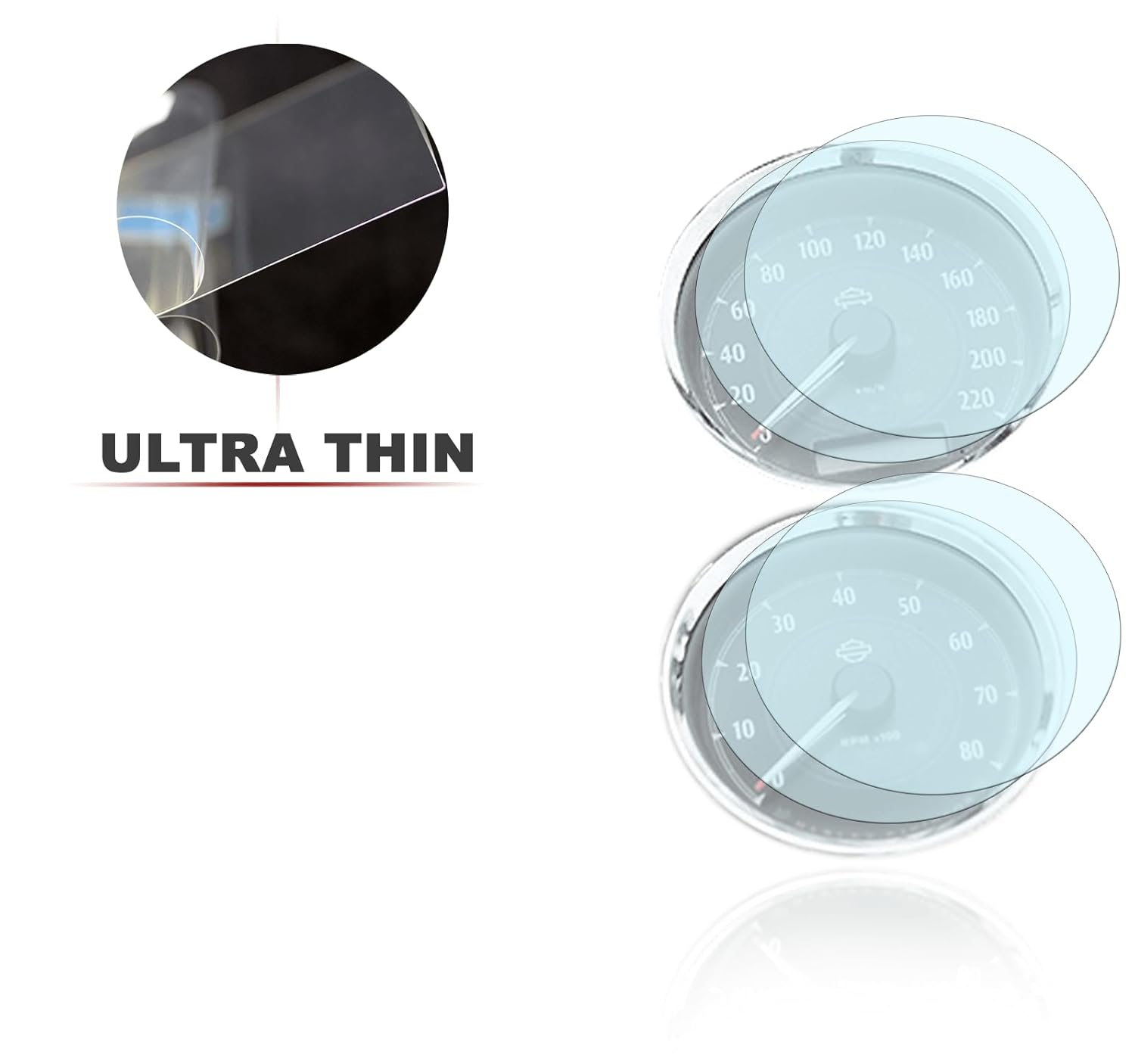 Speedometer Screen Protector Suitable for Harley Davidson Lowrider S 2X Anti-Glare - 1 X Ultra Clear / 1 X Anti-Glare. image number 2
