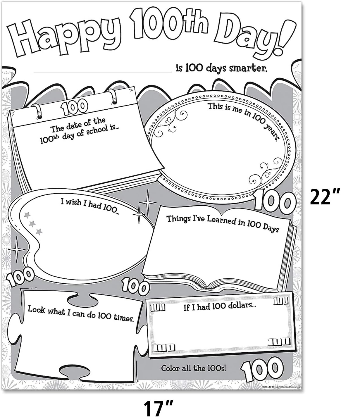 Teacher Created Resources Happy 100Th Day Poster Pack (5640)
