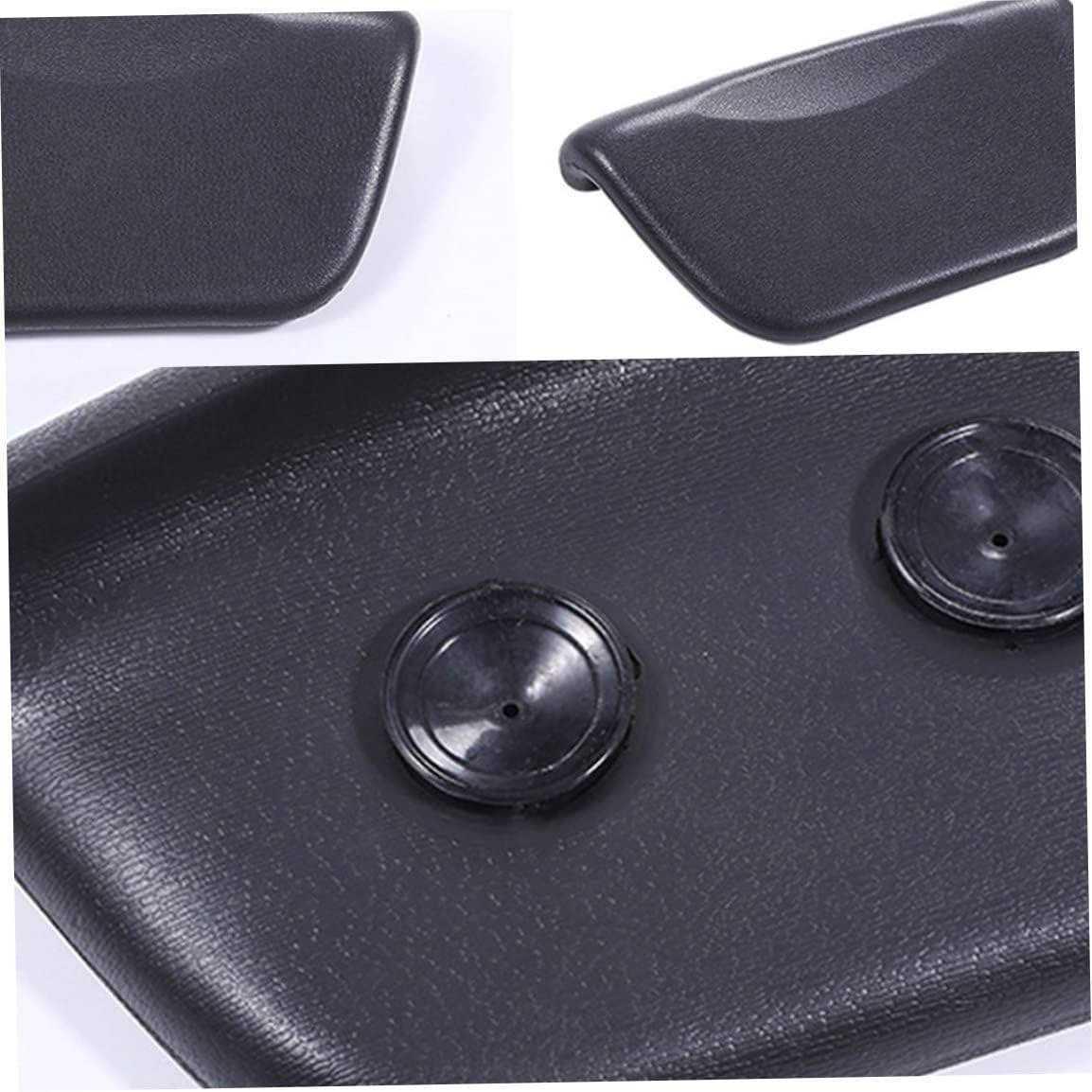 Bath Pillow PU Leather Bath Spa Cushion Bathtub Ergonomic Head Neck Rest Support for Home Hot Tub Black, Decor image number 5