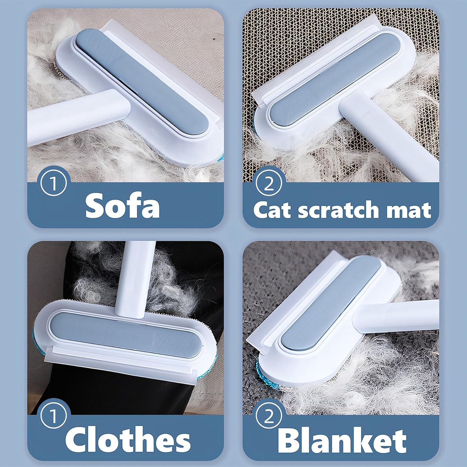 Cat Brush, Lint Remover Brush for Pet Hair, Adjustable Handle, Detachable Lint Brush, Durable & Gentle on Fabrics, Effortless Hair Removal for Sofa, Clothes, Blankets, Cat Trees, Large Brush Head image number 4