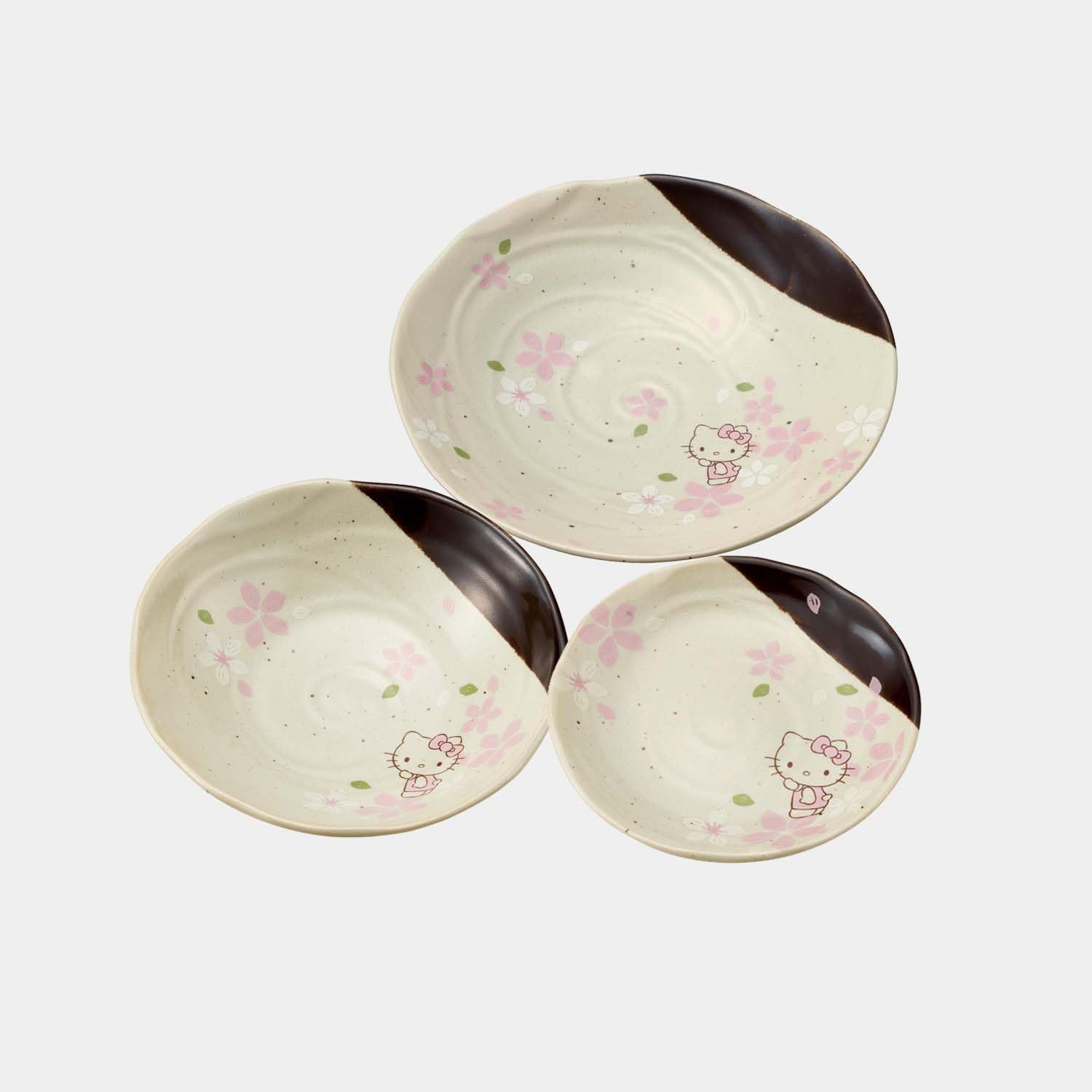 Skater CHMD3-A Mino Ware Deep Plate, Hello Kitty Sakura, Sanrio, 8.4 X 1.5 Inches (21.3 X 3.7 Cm)