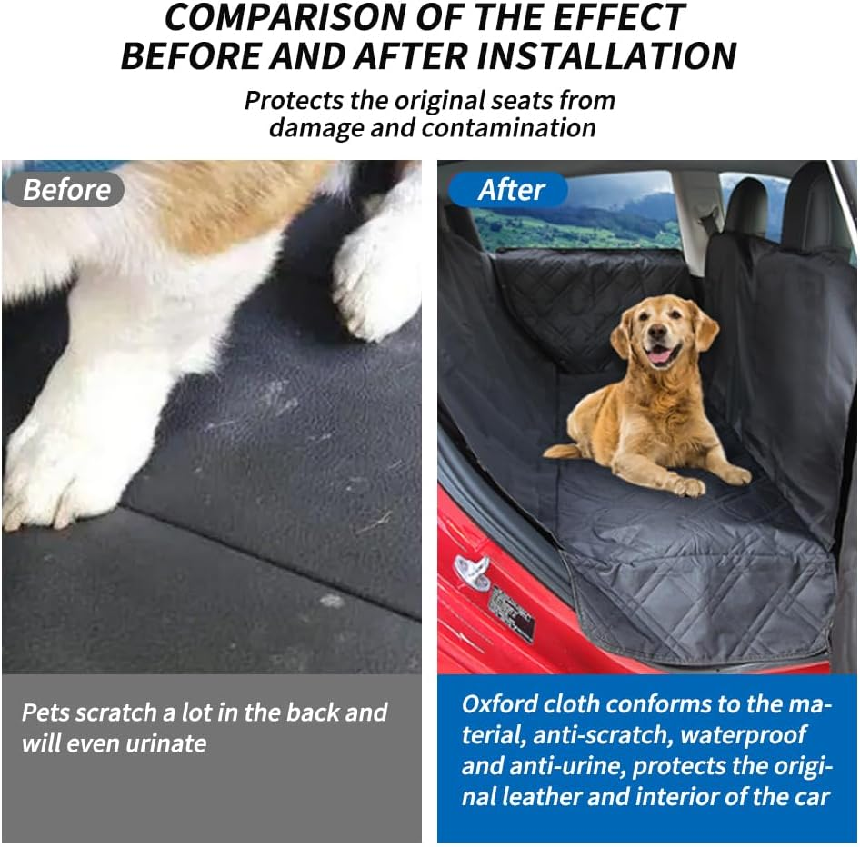 KKTR-CAR Dog SEAT Covers Back SEAT Covers PET MATS for Tesla Model 3-100% image number 4