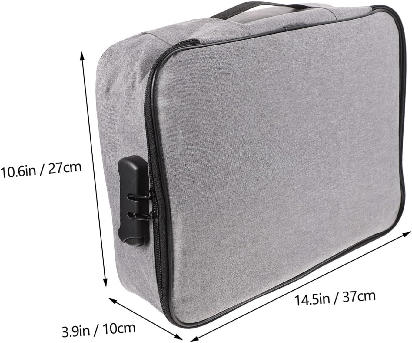 GLSTOY Multifunction File Storage Bag Portable Certificates Organizer Lock for Travel Documents Home Organization and Everyday Carry Large Capacity Material and Secure Storage Bag