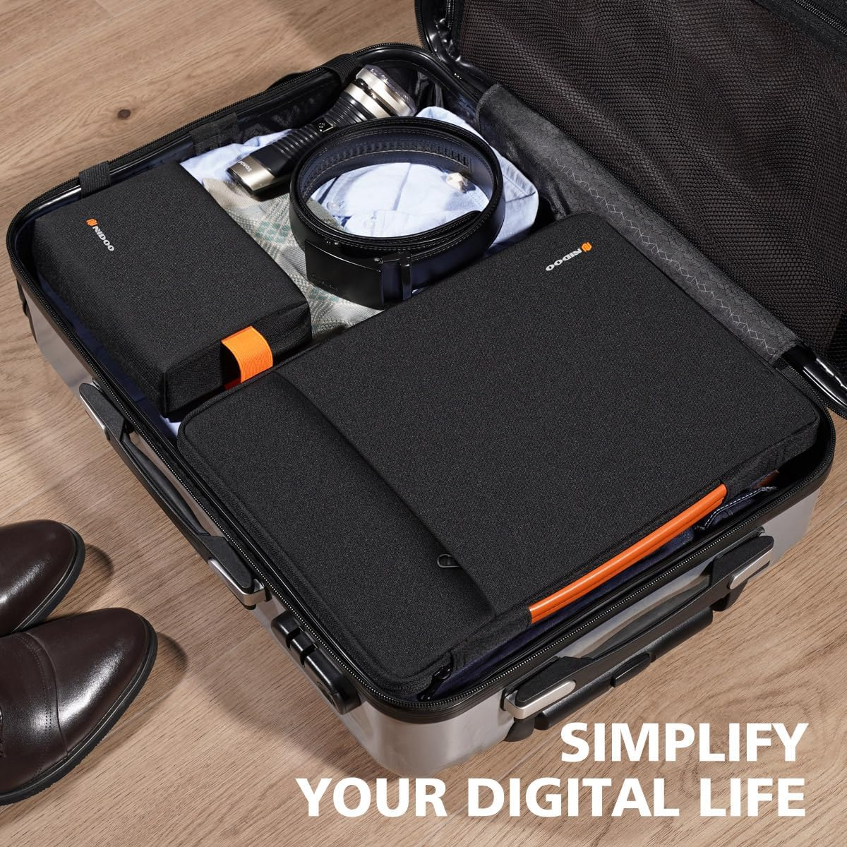 NIDOO 15.6 Inch Laptop Sleeve Case Computer Bag & Accessory Bag for 15.6" Lenovo Legion 5 / Ideapad Gaming 3I / Thinkpad T15 P15S E15 / 16" Legion 7 / Legion 5 Pro/Yoga 7I / Galaxy Book3 Acer HP image number 4