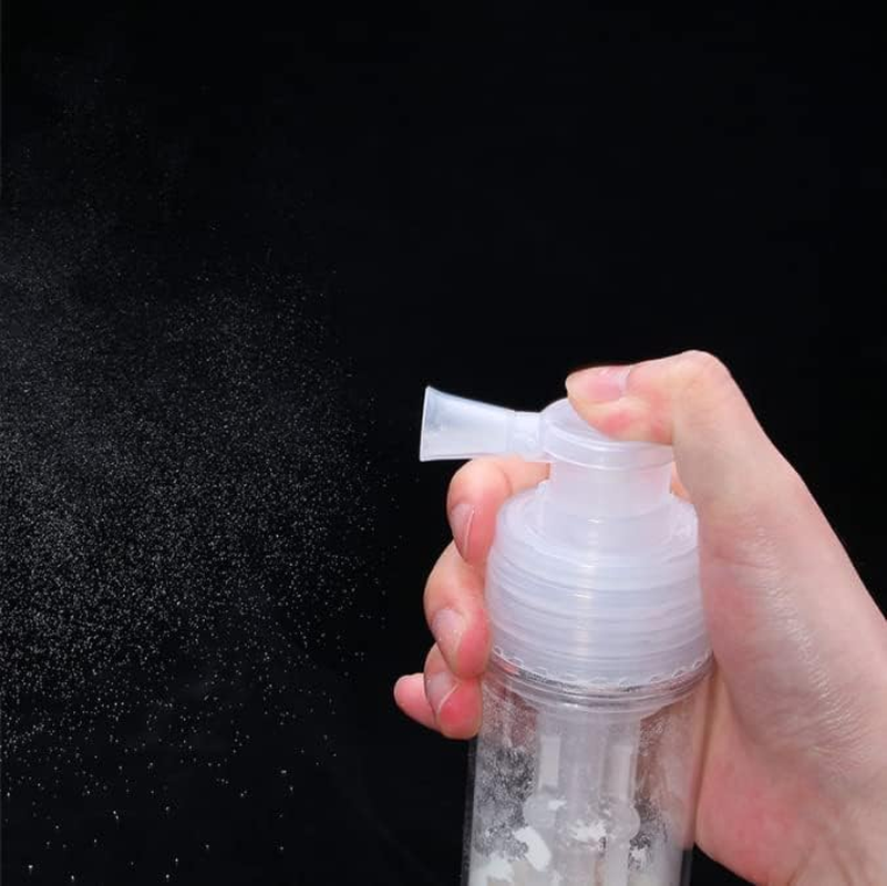 Duehut 110Ml Powder Spray Bottle Portable Detachable Travel Spray Bottle Plastic Powder Sprayer Bottles Container PET Cosmetics Bottlerefillable Hair Fiber Applicator for Home Barber Shop image number 1