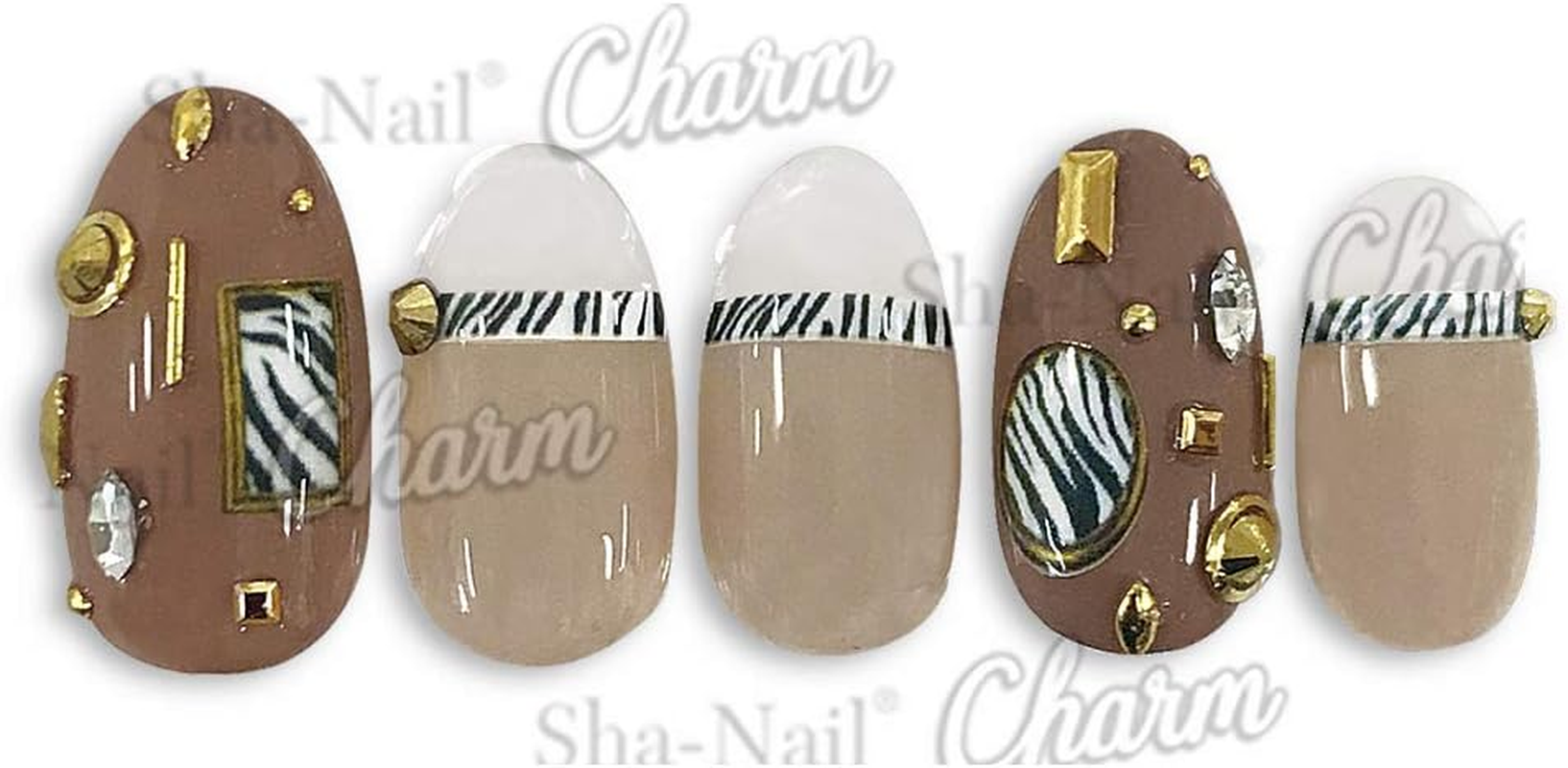Sha Nail Charm Sha-Nail Charm Zebra Parts Gold 1 Piece image number 1