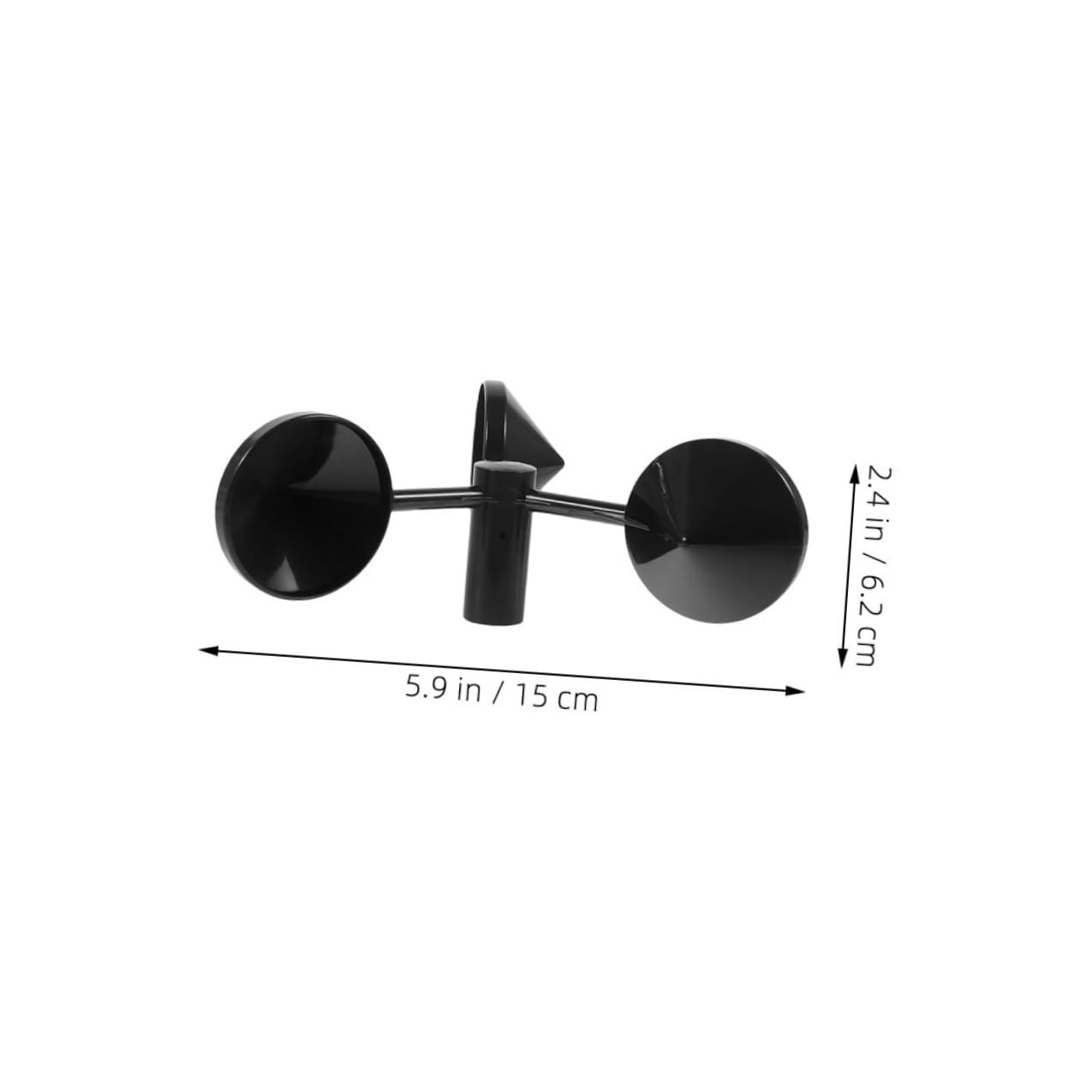 TEHAUX 3Pcs Metal Anemometer Cups Wind Speed Replacement for Outdoor Meteorological Monitoring Airflow Measurement Tool with Quick Response for Wind Energy and Aerospace image number 3