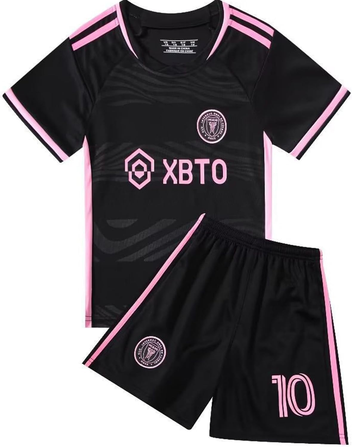 Soccer Jersey Kids,Soccer Jersey for Youth, Football Sportswear Uniforms Suit with Socks, Fans Gift T-Shirt,Messi Club Unisex Jersey image number 2