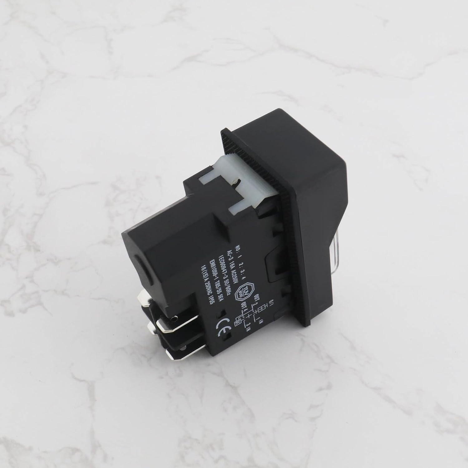 Emsea 1Pc 4Pin YH02-A Electromagnetic Switch Rocker Switch Compatible with KEDU KJD16 Various Machine Tool Equipment (230-250V 16A) image number 4