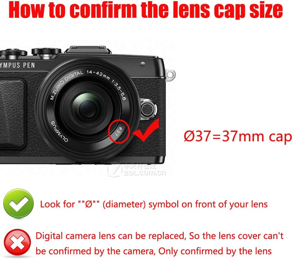 Metal 37Mm Lens Hood & Cap Compatible for Olympus E-M10 Mark III, E-PL7 with Zuiko 14-42Mm Lens, LUMIX G 12-32Mm Lens (1+1 Pack) image number 5