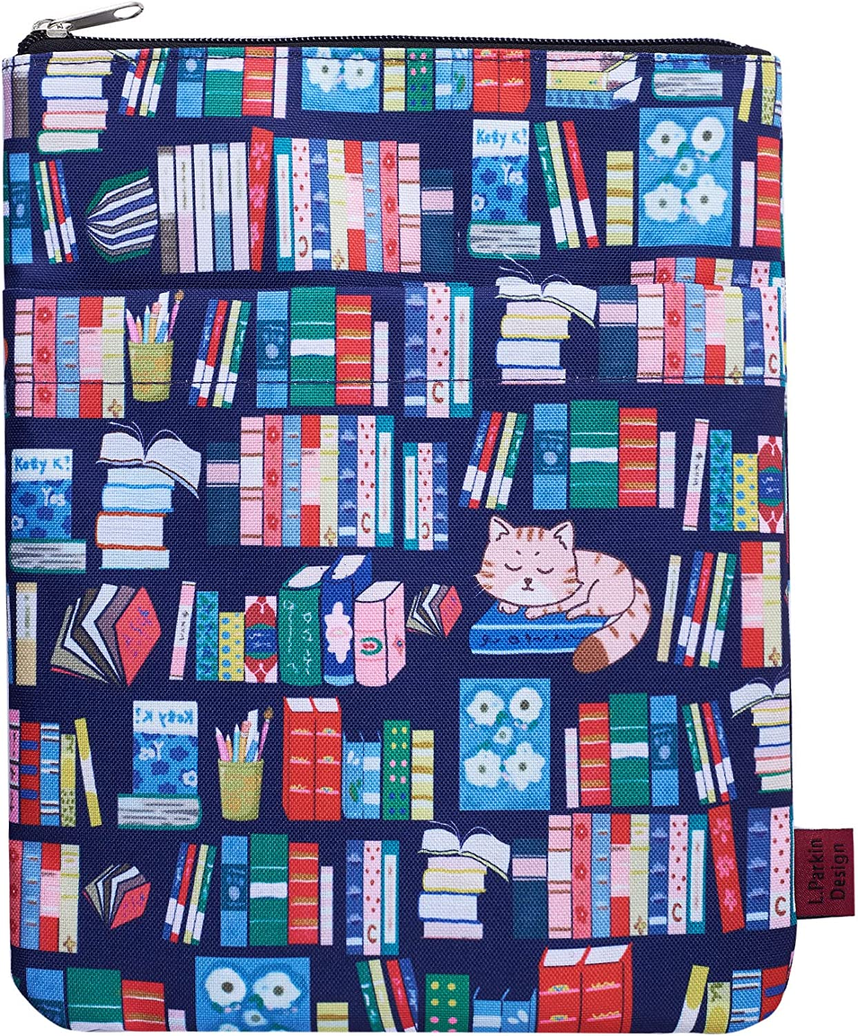 Cute Bookshelf Book Sleeve, Book Sleeves with Zipper, Book Protector Book Covers for Paperbacks, 11 X 8.5 Inch, Bibliophile Gifts image number 5
