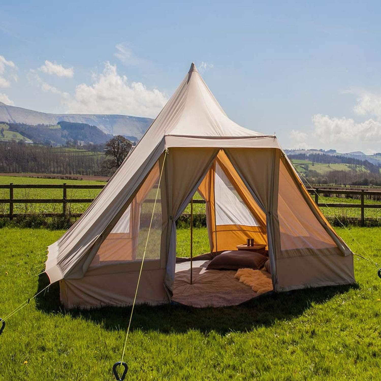 Jayzod 18 Inch Spiral Earth Ground Heavy Duty Shed Anchor Kit Ideal as Dog Tie Out Stake Securing Animals, Tents, Canopies, Sheds, Car Ports, Swing Sets,4Pack,Adapter Was Not Included image number 2