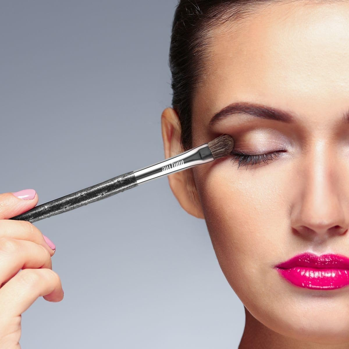 AUSWAY 7 Pcs Makeup Brushes Kit Cosmetic Eye Shadow Lip Liner Blending Beauty Set - Black image number 4