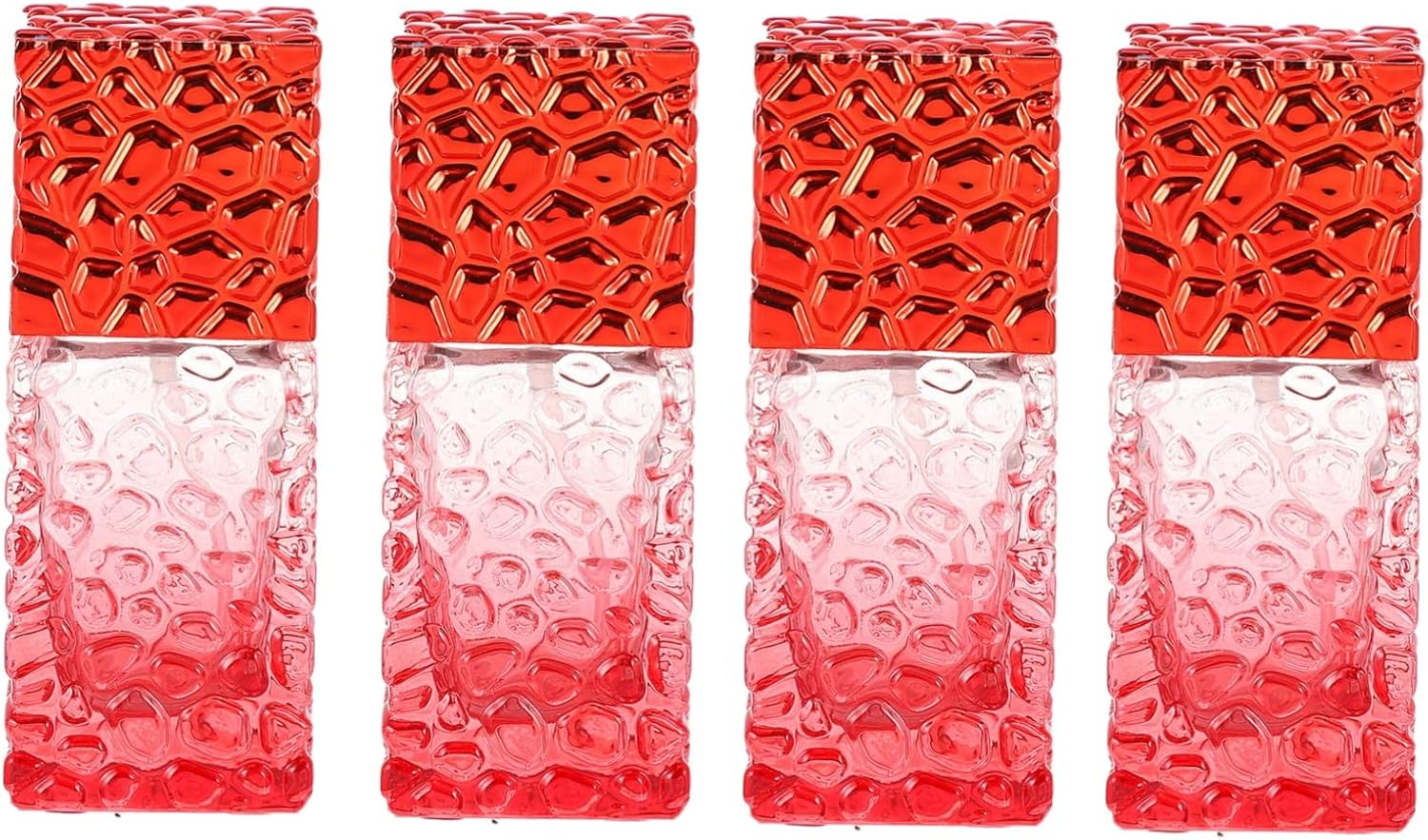 Mikinona Glass Perfume Spray Bottle 4 Pack 27Ml Refillable Perfume Dispenser for Travel and Daily Use Red image number 6