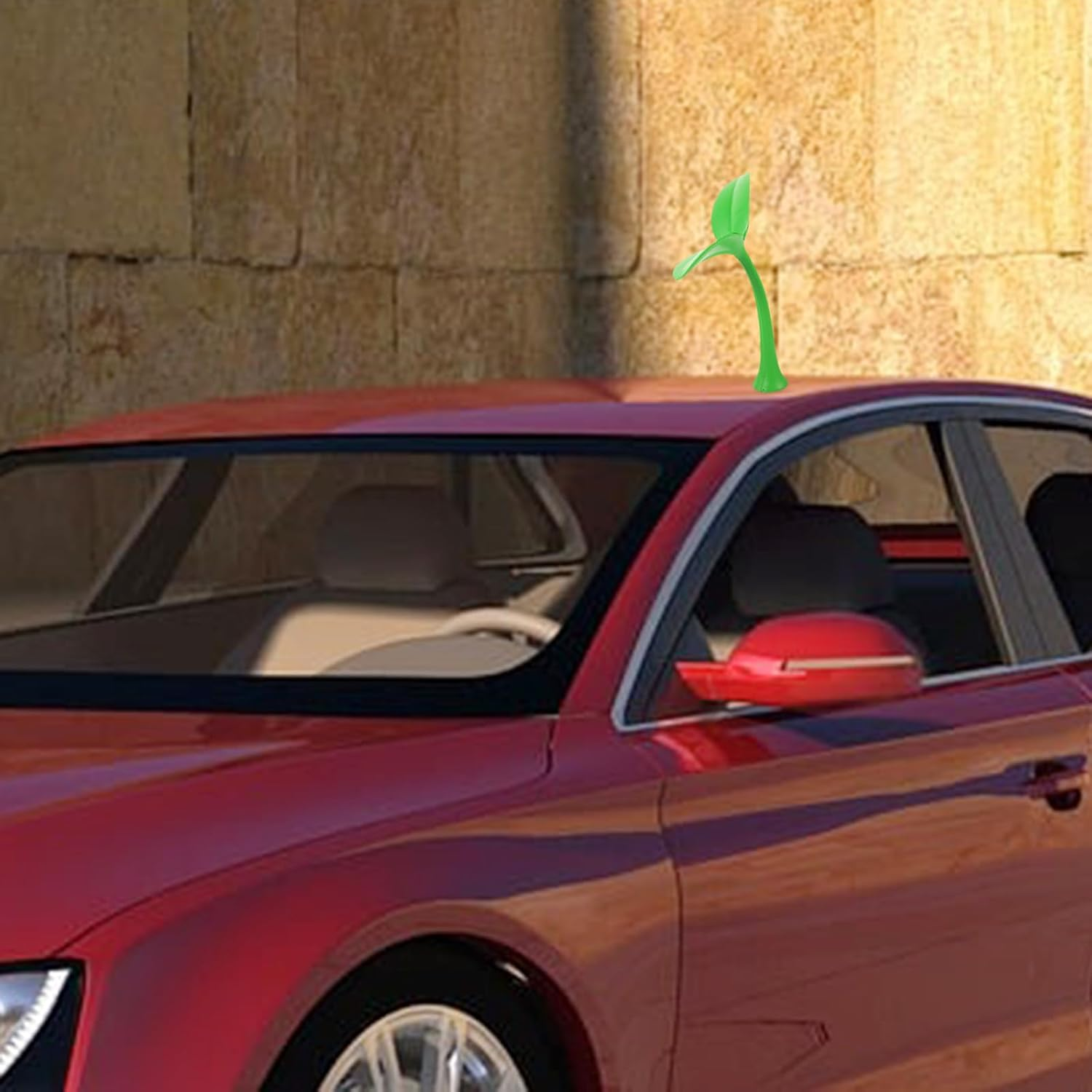 HOLIDYOYO 3D Leaf Car Roof Sticker, Anti-Collision Vehicle Decal, Novelty Car Exterior Decoration for Auto Hood and Bumper Accessories image number 4